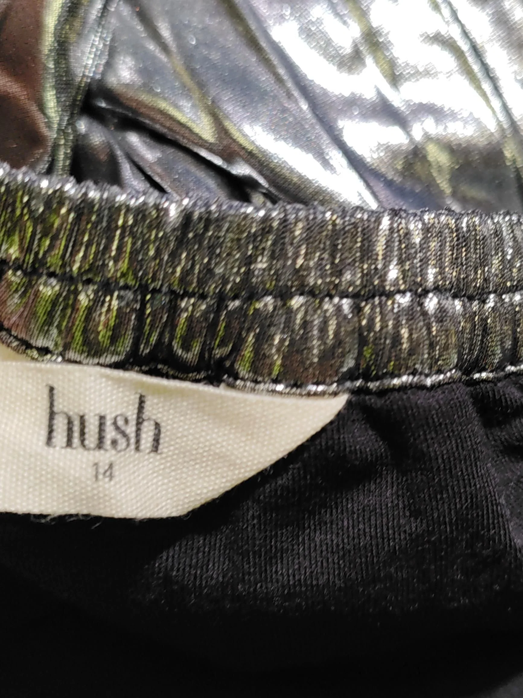 Hush Women's Midi Skirt UK 14 Silver Polyester with Elastane Midi Pleated - Image 5