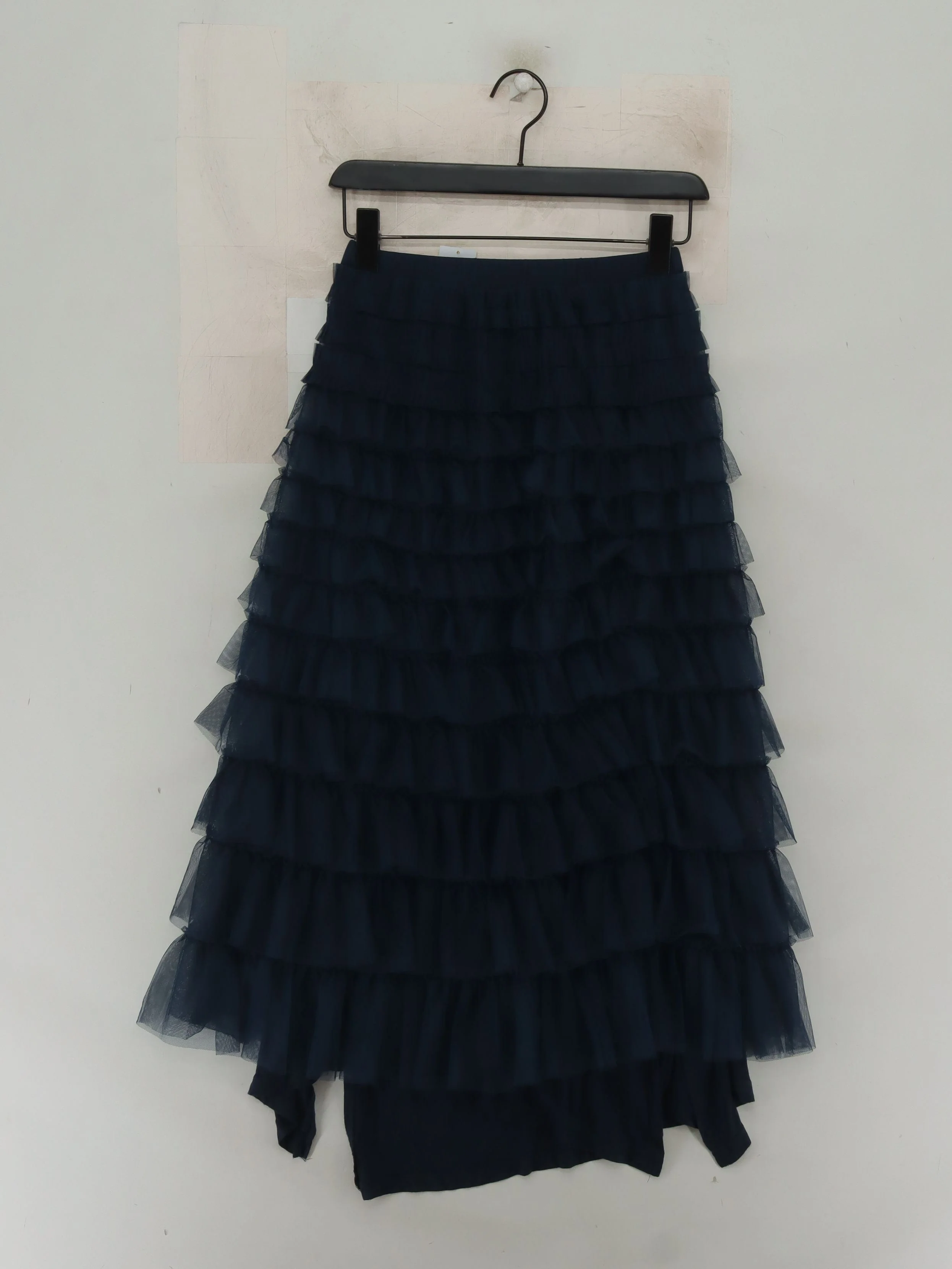 Hush Women's Midi Skirt UK 4 Blue Polyester with Viscose, Elastane Midi A-Line - Image 2