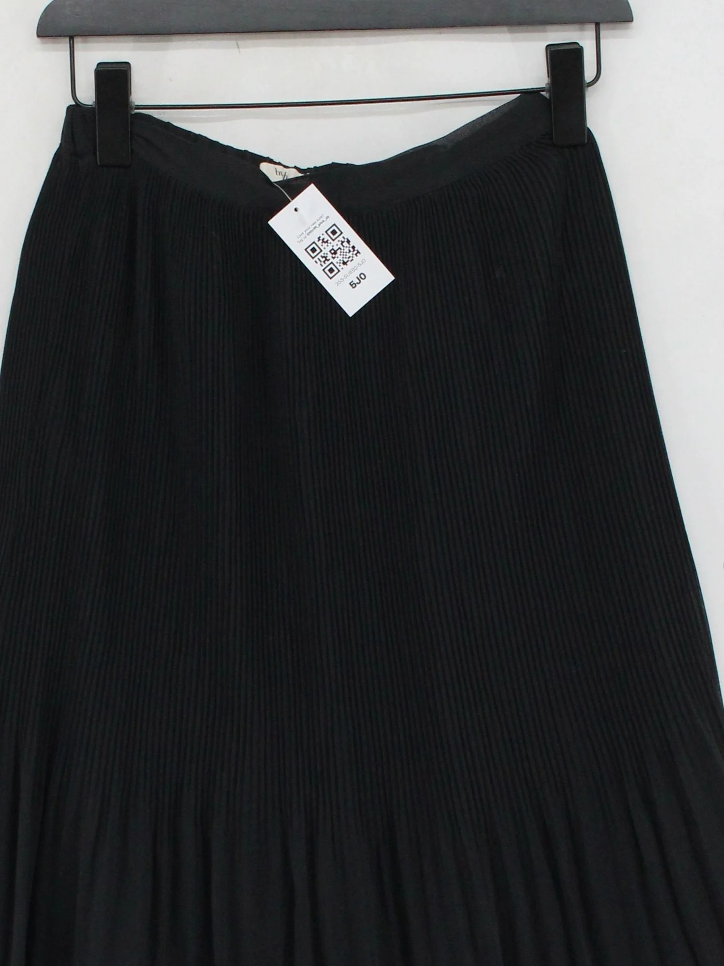 Hush Women's Midi Skirt UK 6 Black 100% Polyester Midi Pleated - Image 3