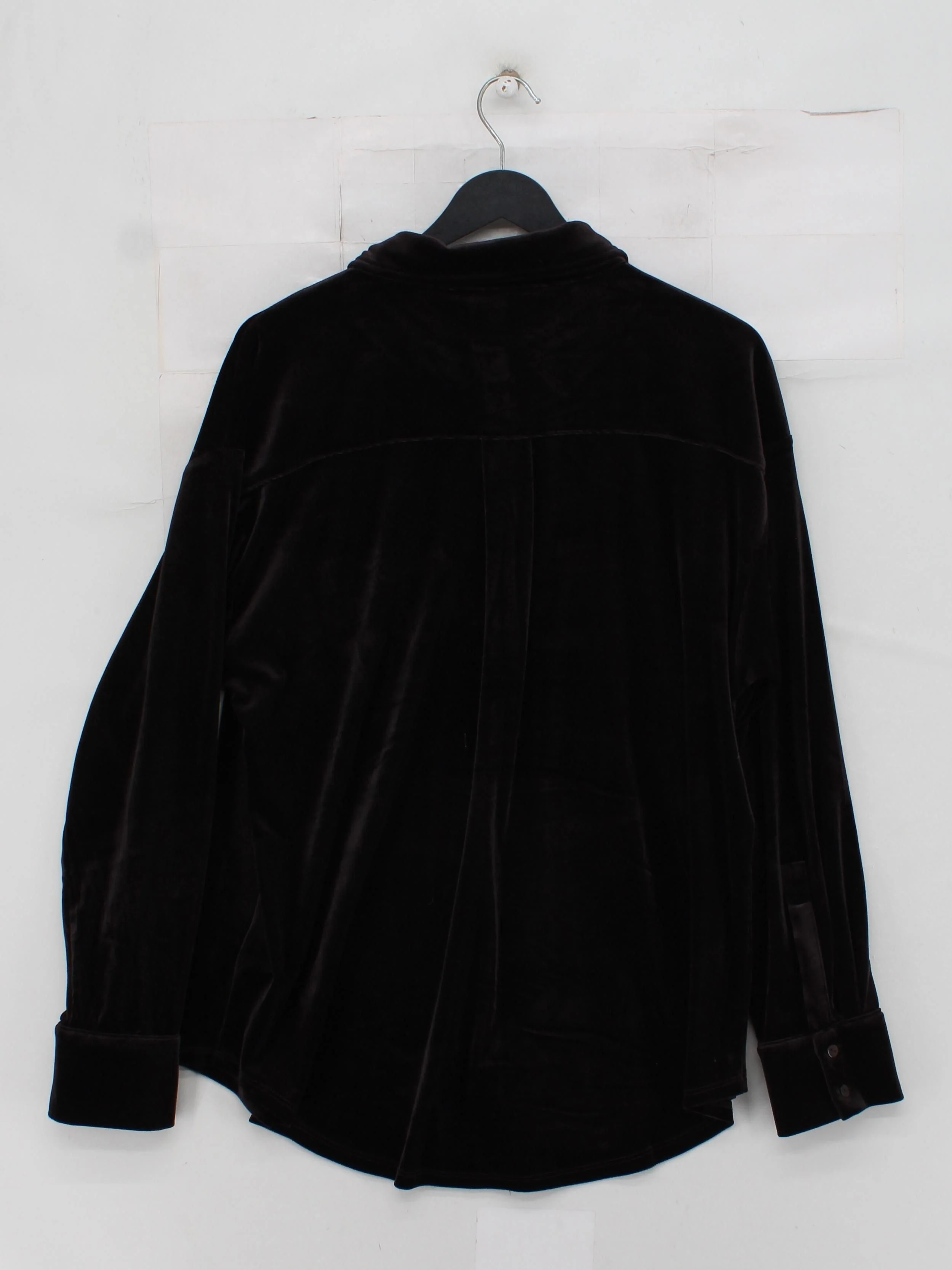 Hush Women's Shirt L Brown Polyester with Elastane Long Sleeve Collared Basic - Image 2