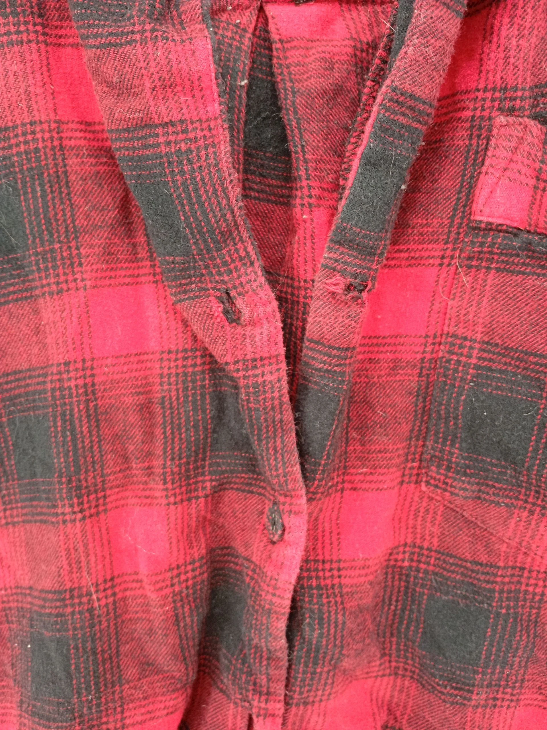 Hush Women's Shirt M Multi Checkered 100% Cotton Long Sleeve Collared Basic - Image 6