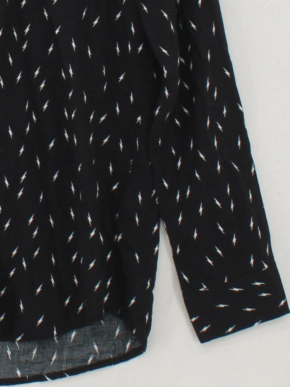 Hush Women's Shirt UK 12 Black 100% Viscose Long Sleeve Collared Basic - Image 4