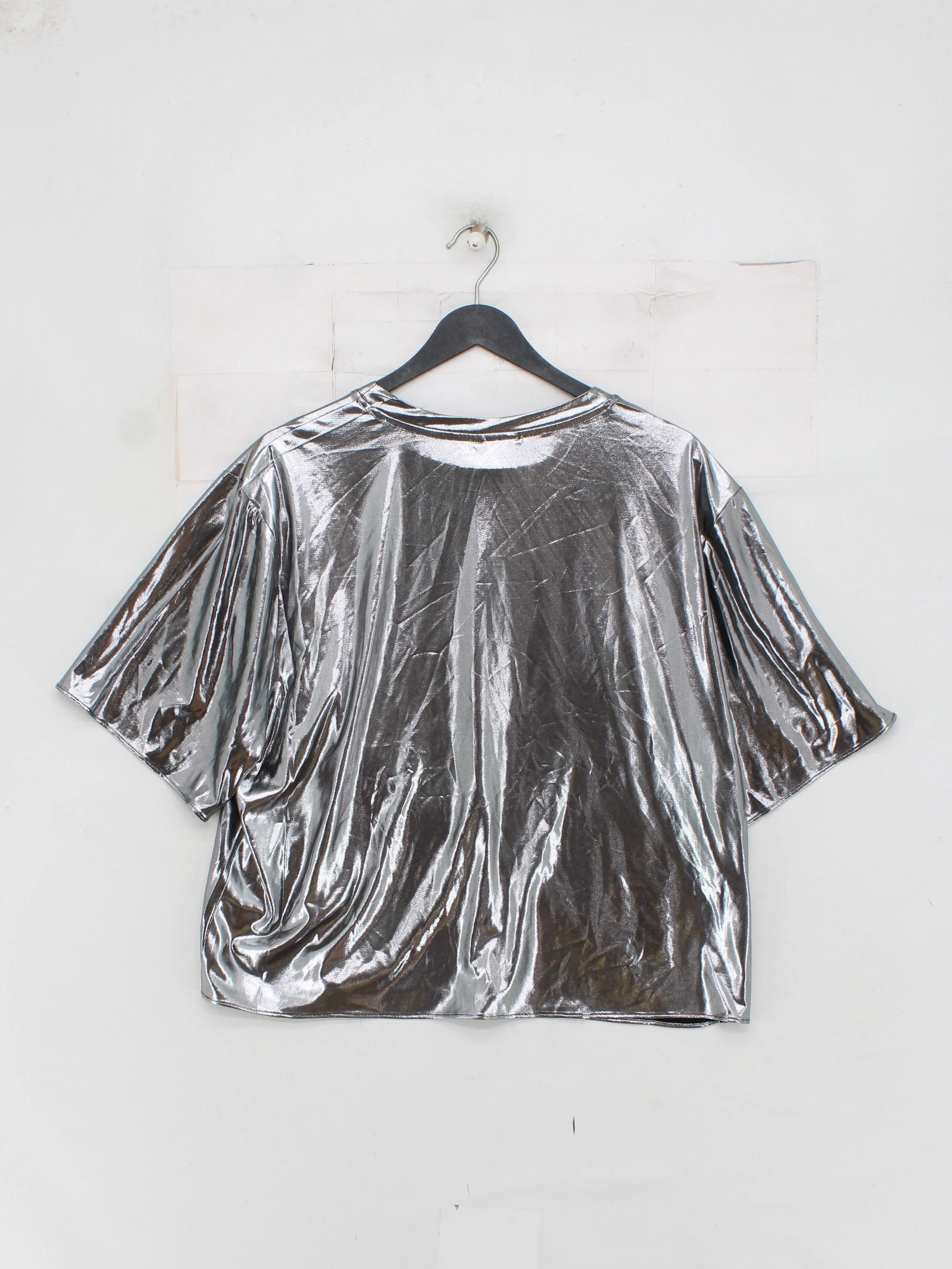 Hush Women's T-Shirt L Silver Polyester with Elastane Basic New with tags - Image 2