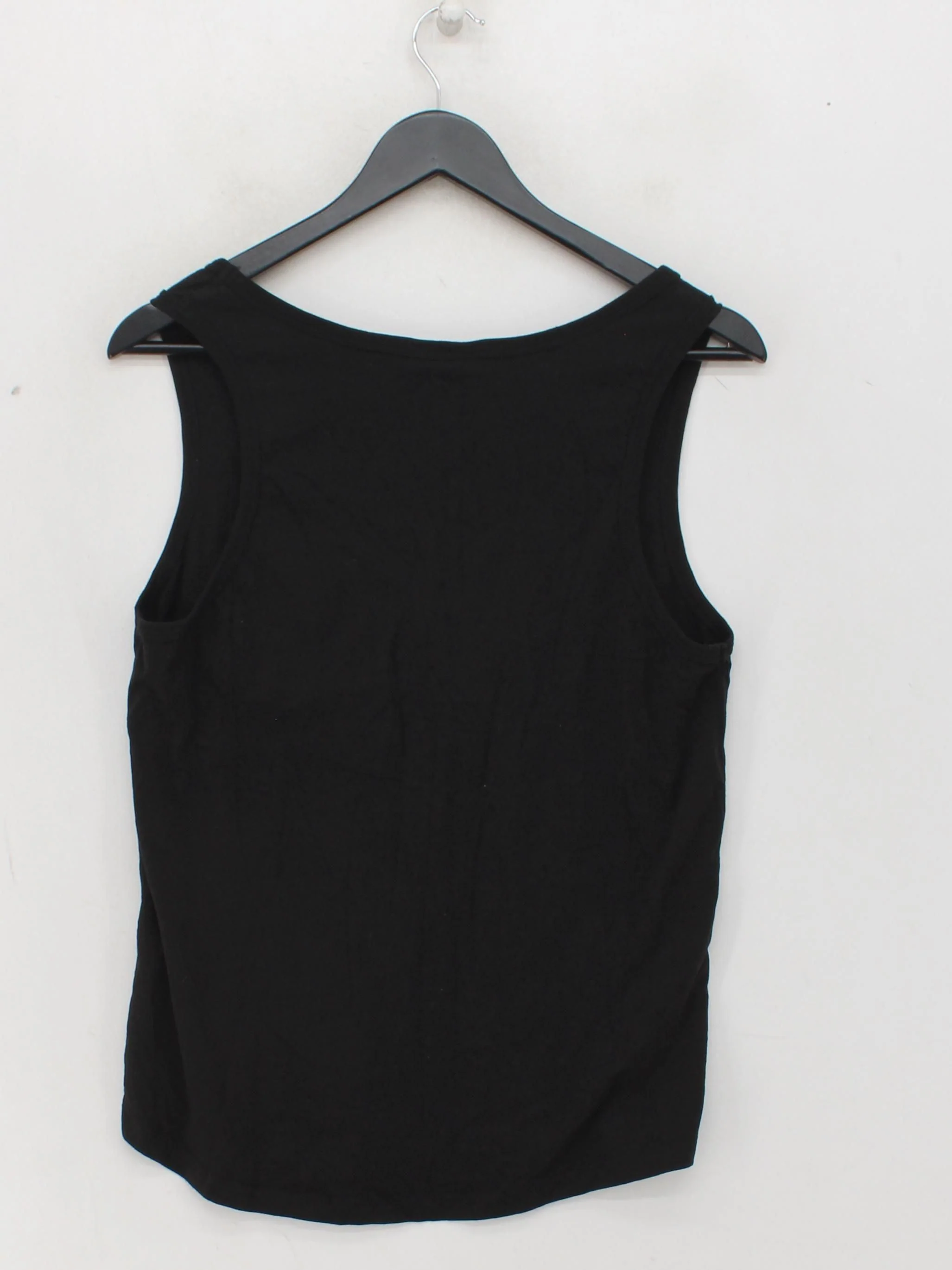 Hush Women's T-Shirt M Black 100% Cotton Sleeveless Round Neck Basic - Image 2