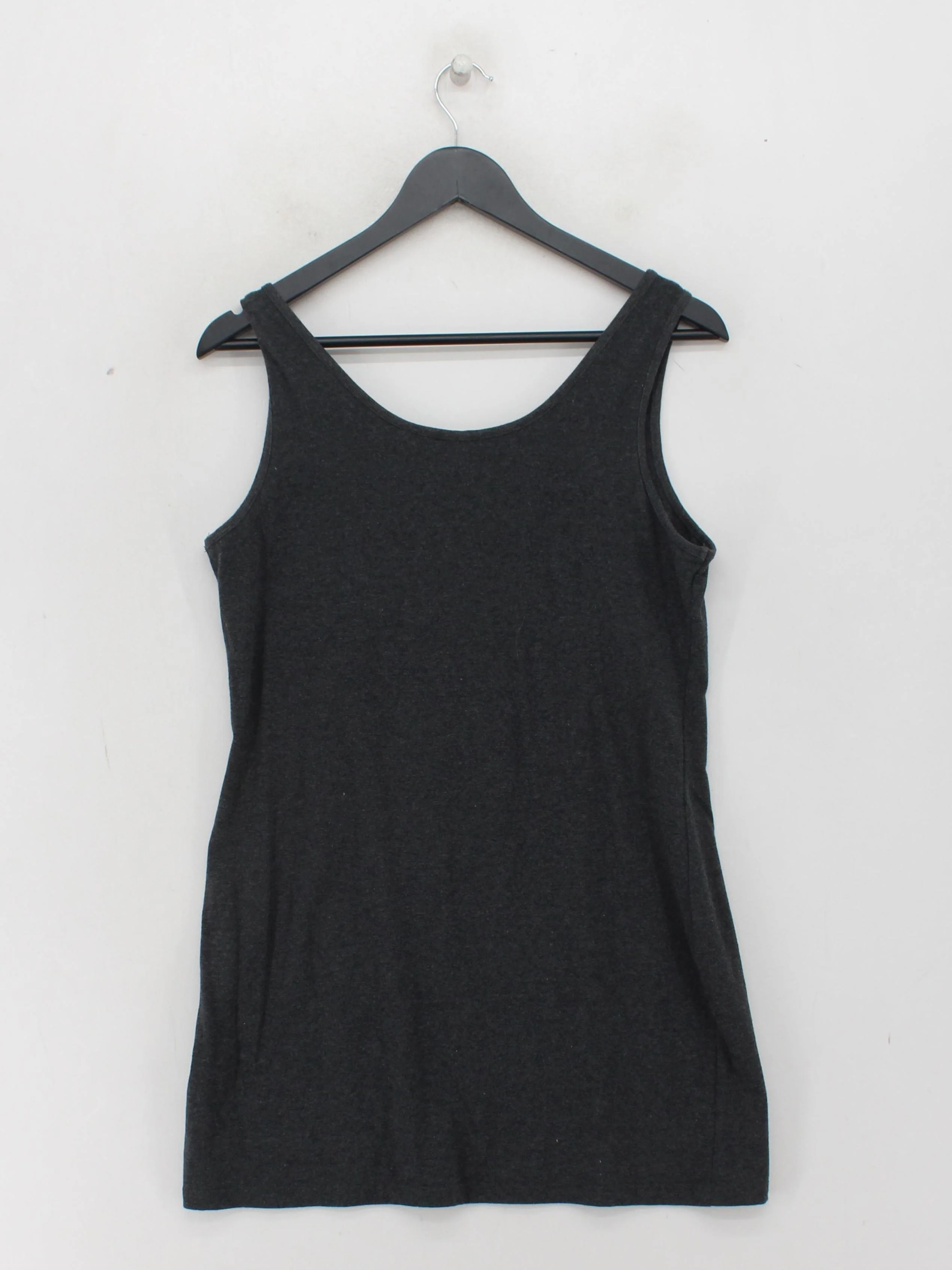 Hush Women's T-Shirt M Grey Cotton with Elastane Sleeveless Round Neck Basic - Image 2
