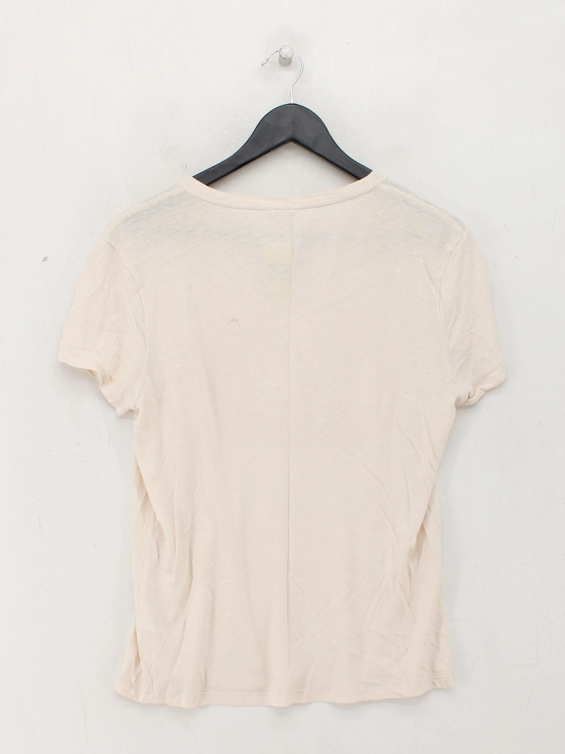 Hush Women's T-Shirt S Cream Linen with Viscose, Cotton Basic - Image 2