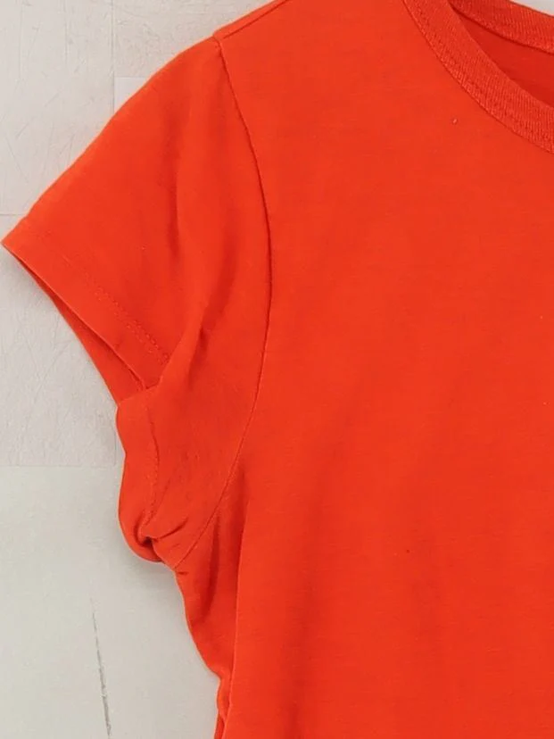 Hush Women's T-Shirt S Orange 100% Cotton Short Sleeve Round Neck Basic - Image 4