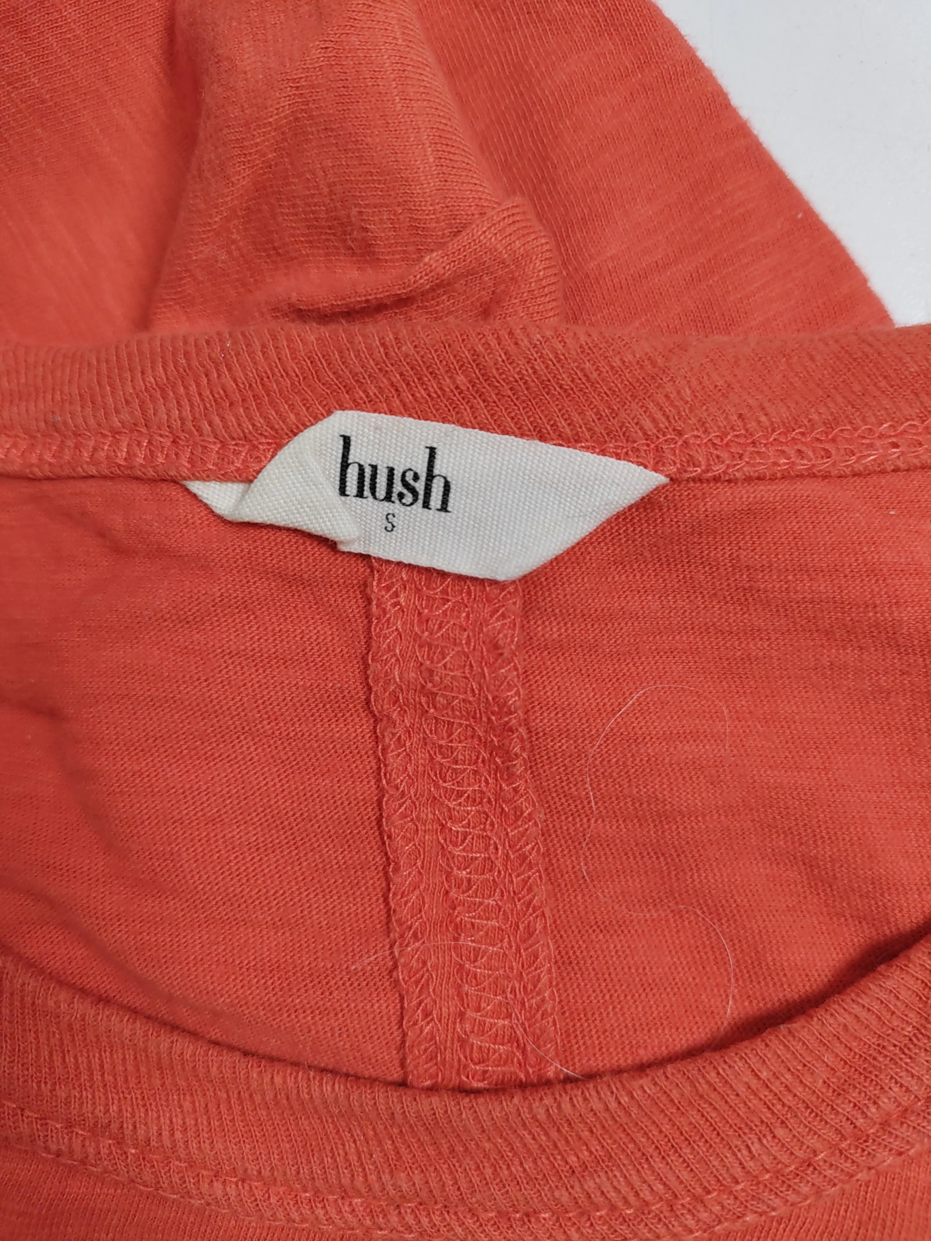 Hush Women's T-Shirt S Orange 100% Cotton Short Sleeve Round Neck Basic - Image 5