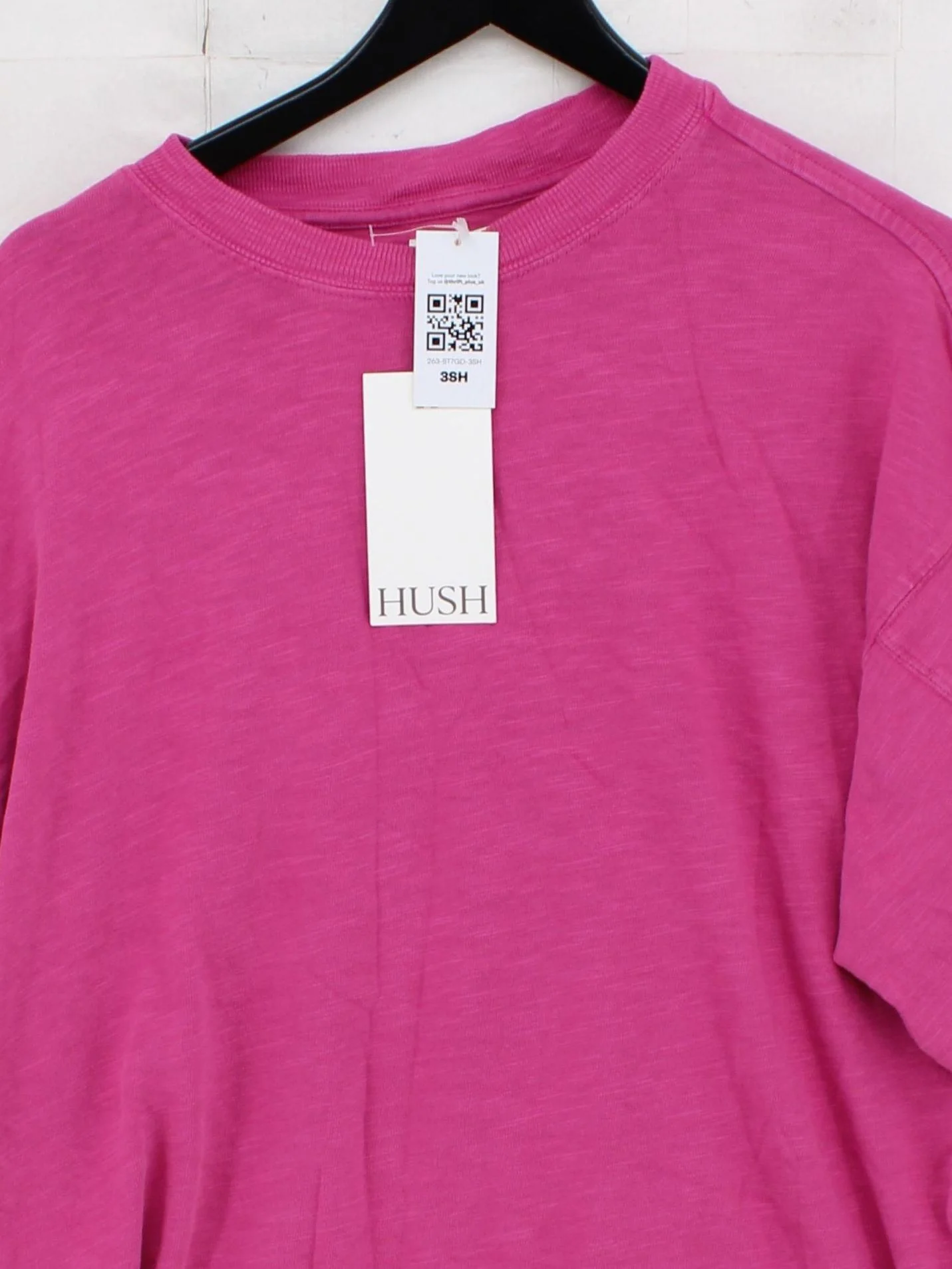 Hush Women's T-Shirt S Pink 100% Cotton Basic New with tags - Image 3