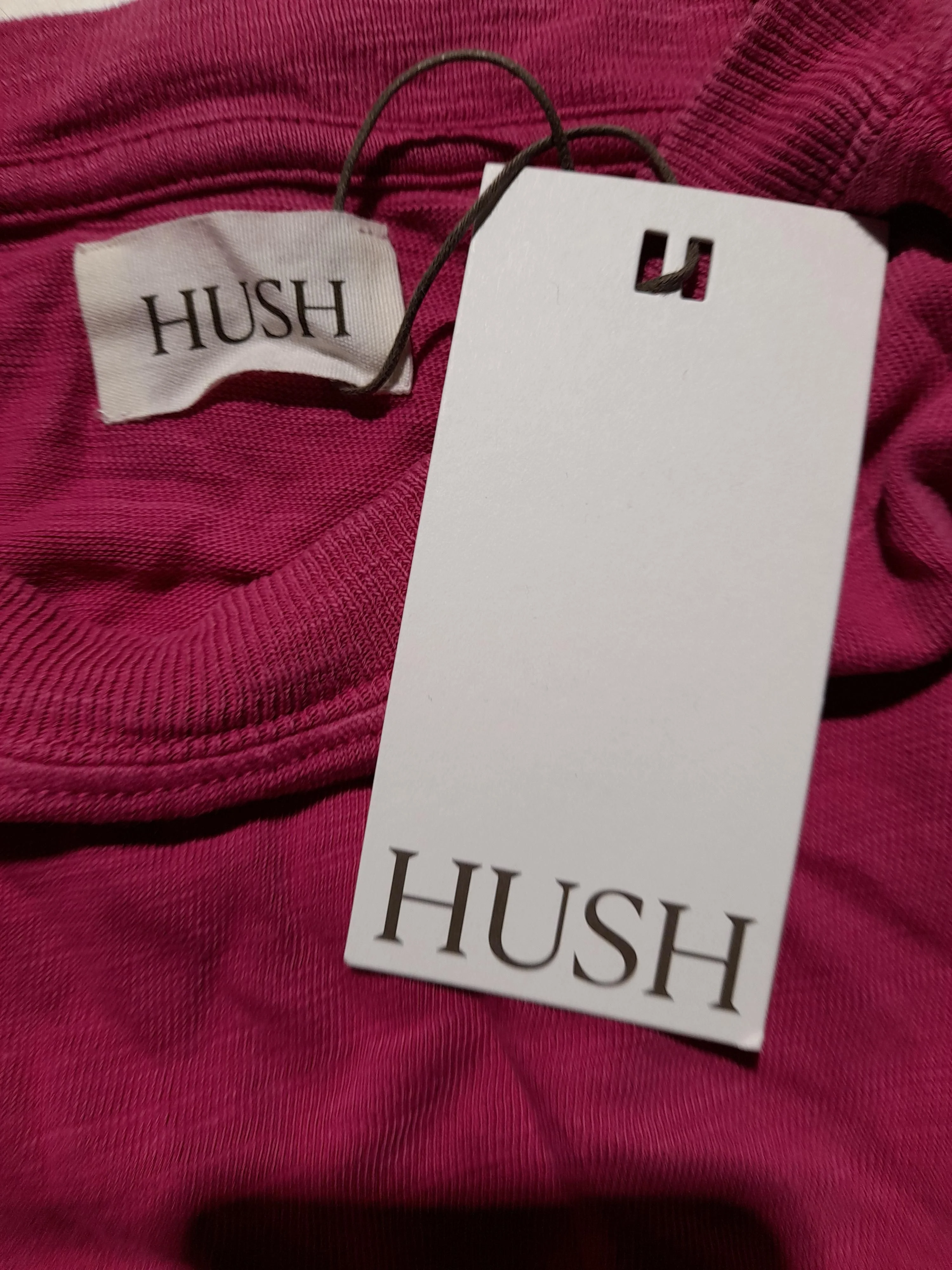 Hush Women's T-Shirt S Pink 100% Cotton Basic New with tags - Image 5