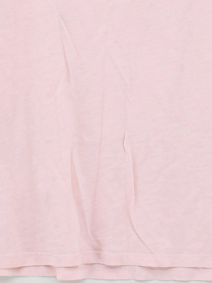 Hush Women's T-Shirt S Pink 100% Cotton Short Sleeve V-Neck Basic - Image 4