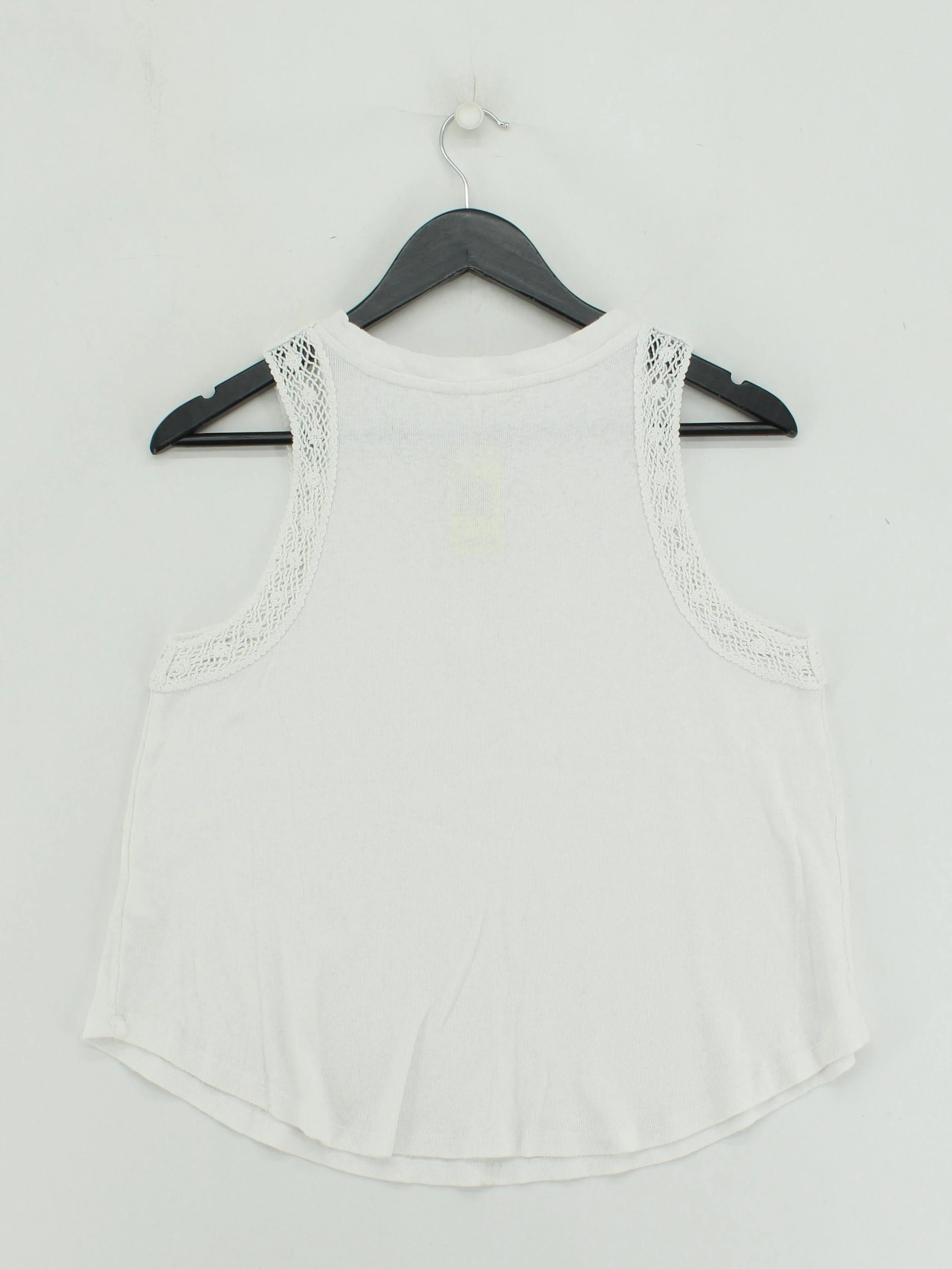 Hush Women's T-Shirt S White Cotton with Linen Sleeveless Round Neck Basic - Image 2