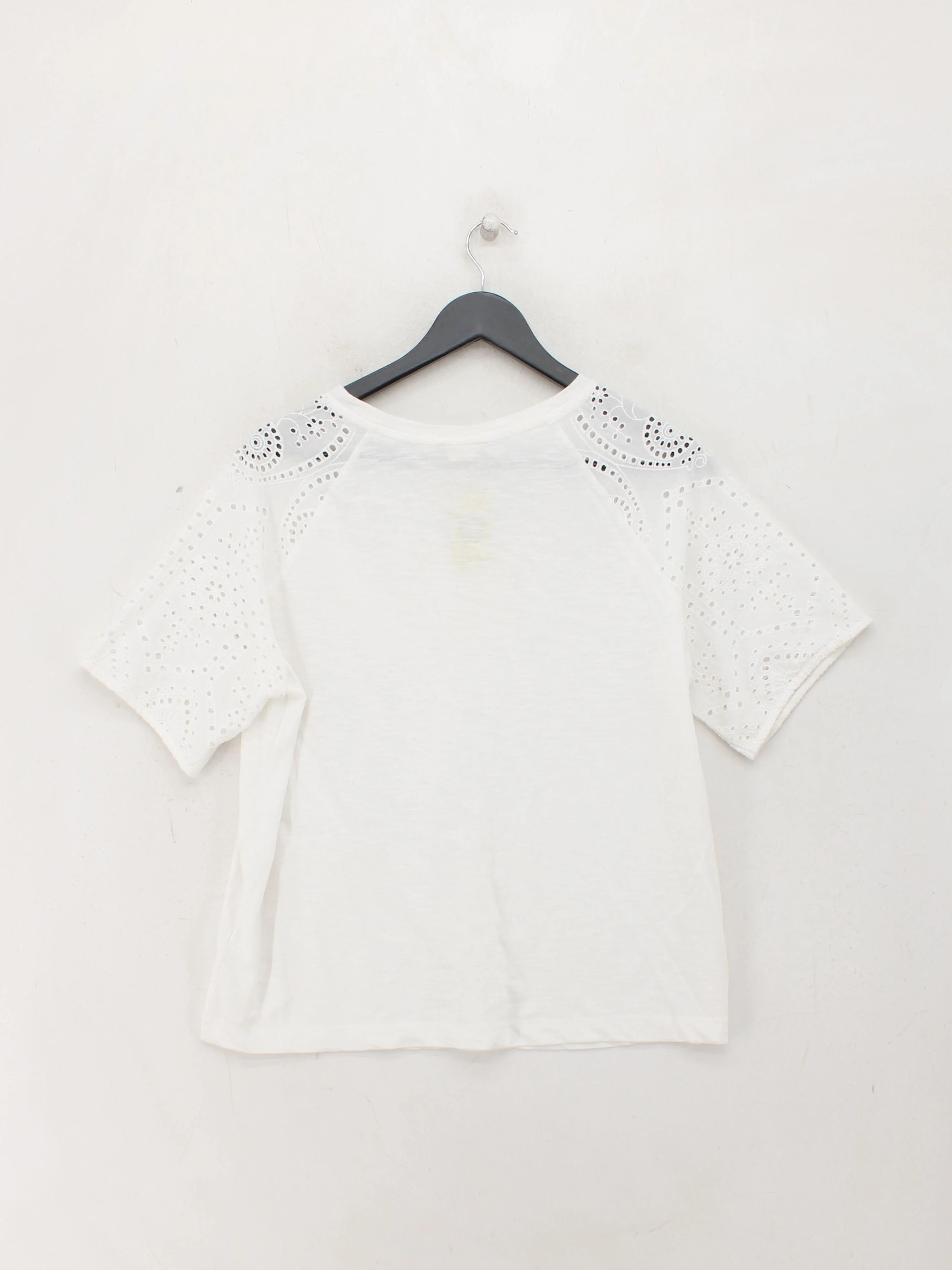 Hush Women's T-Shirt UK 8 White 100% Cotton Short Sleeve Round Neck Basic - Image 2