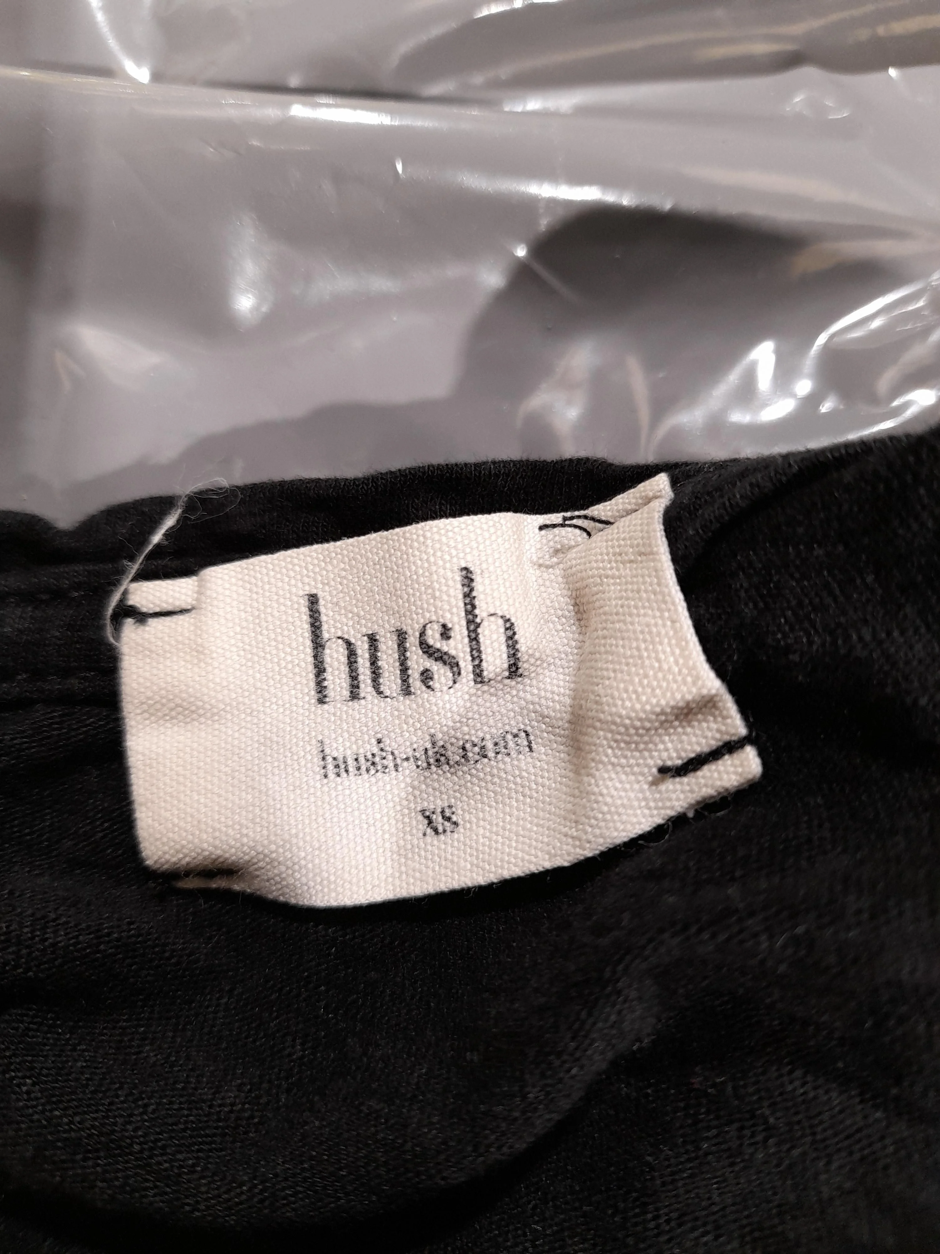 Hush Women's T-Shirt XS Black 100% Cotton Short Sleeve V-Neck Basic - Image 5