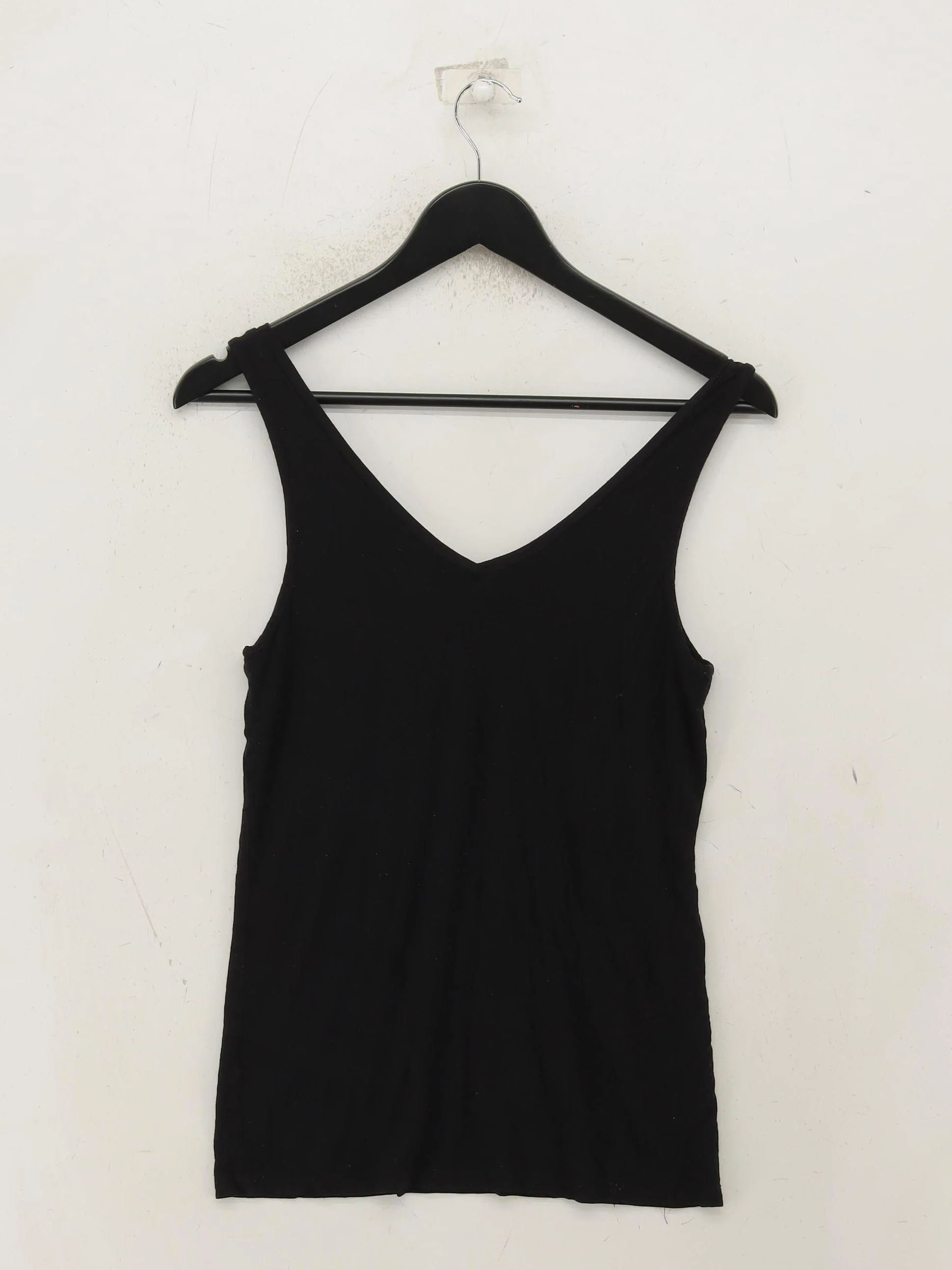 Hush Women's T-Shirt XS Black Other with Spandex Sleeveless V-Neck Basic - Image 2