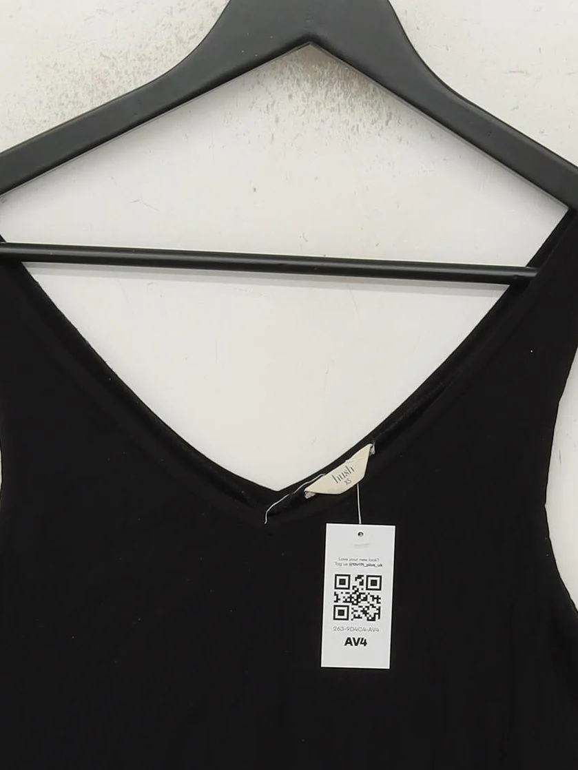 Hush Women's T-Shirt XS Black Other with Spandex Sleeveless V-Neck Basic - Image 3