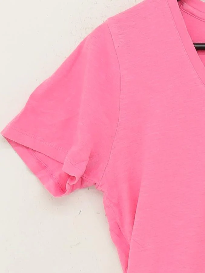 Hush Women's T-Shirt XS Pink 100% Cotton Short Sleeve Round Neck Basic - Image 4