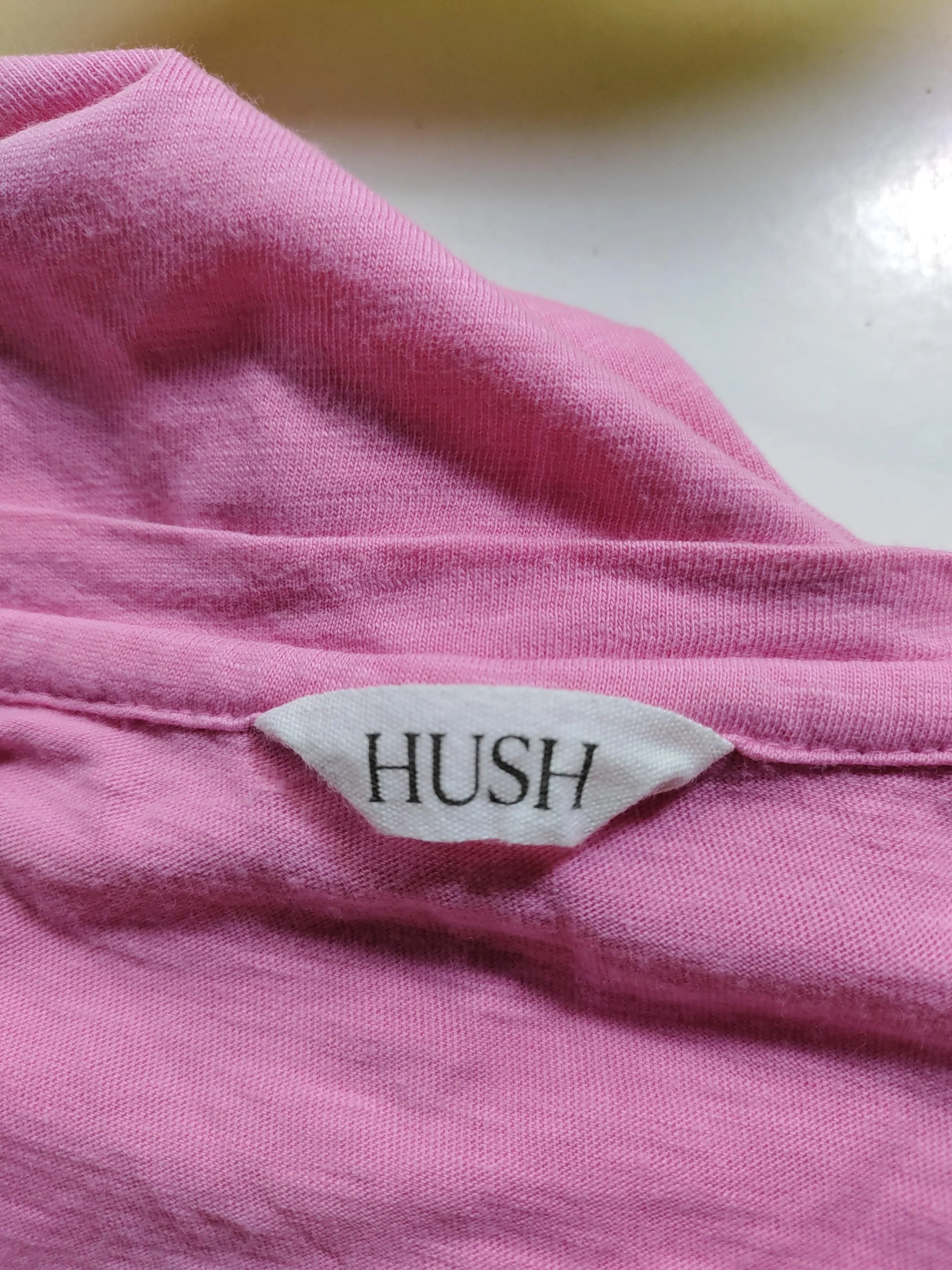 Hush Women's T-Shirt XS Pink 100% Cotton Short Sleeve Round Neck Basic - Image 5