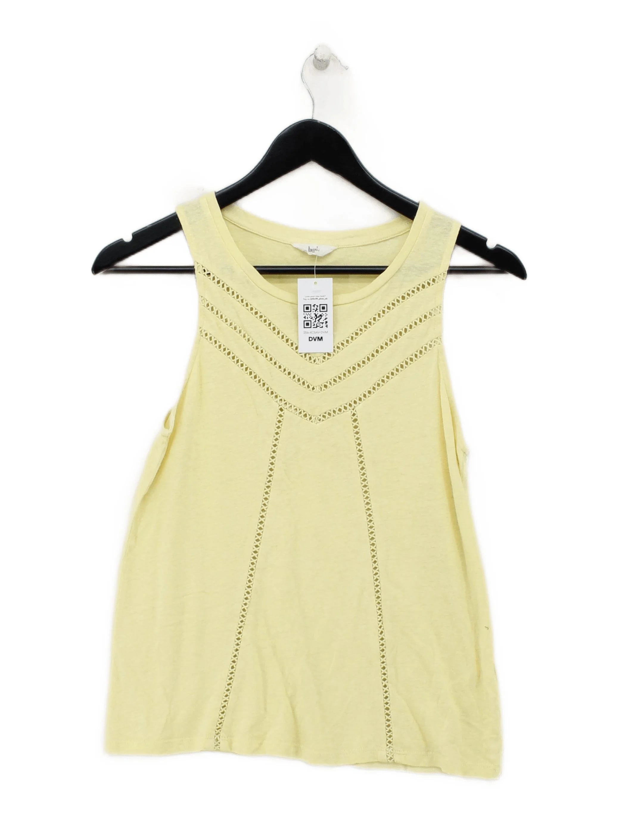 Hush Women's T-Shirt XS Yellow Linen with Viscose, Cotton Basic