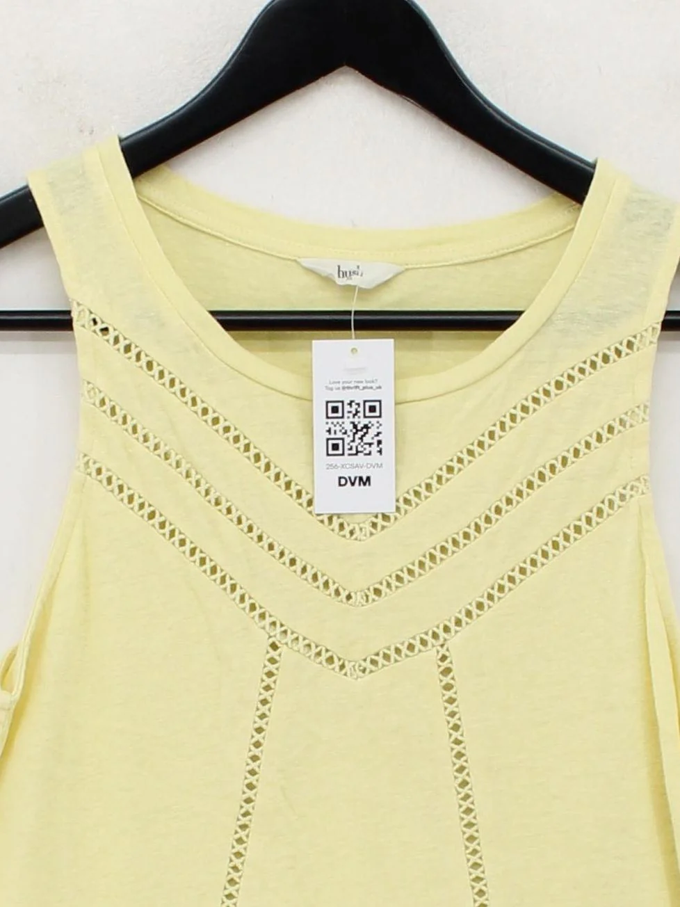 Hush Women's T-Shirt XS Yellow Linen with Viscose, Cotton Basic - Image 3