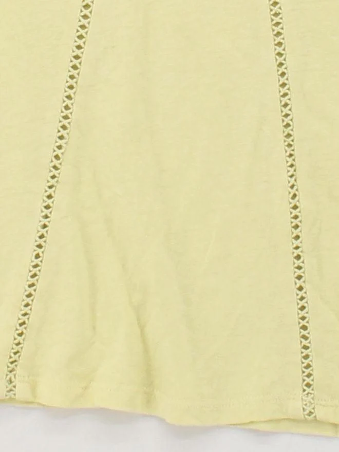 Hush Women's T-Shirt XS Yellow Linen with Viscose, Cotton Basic - Image 4