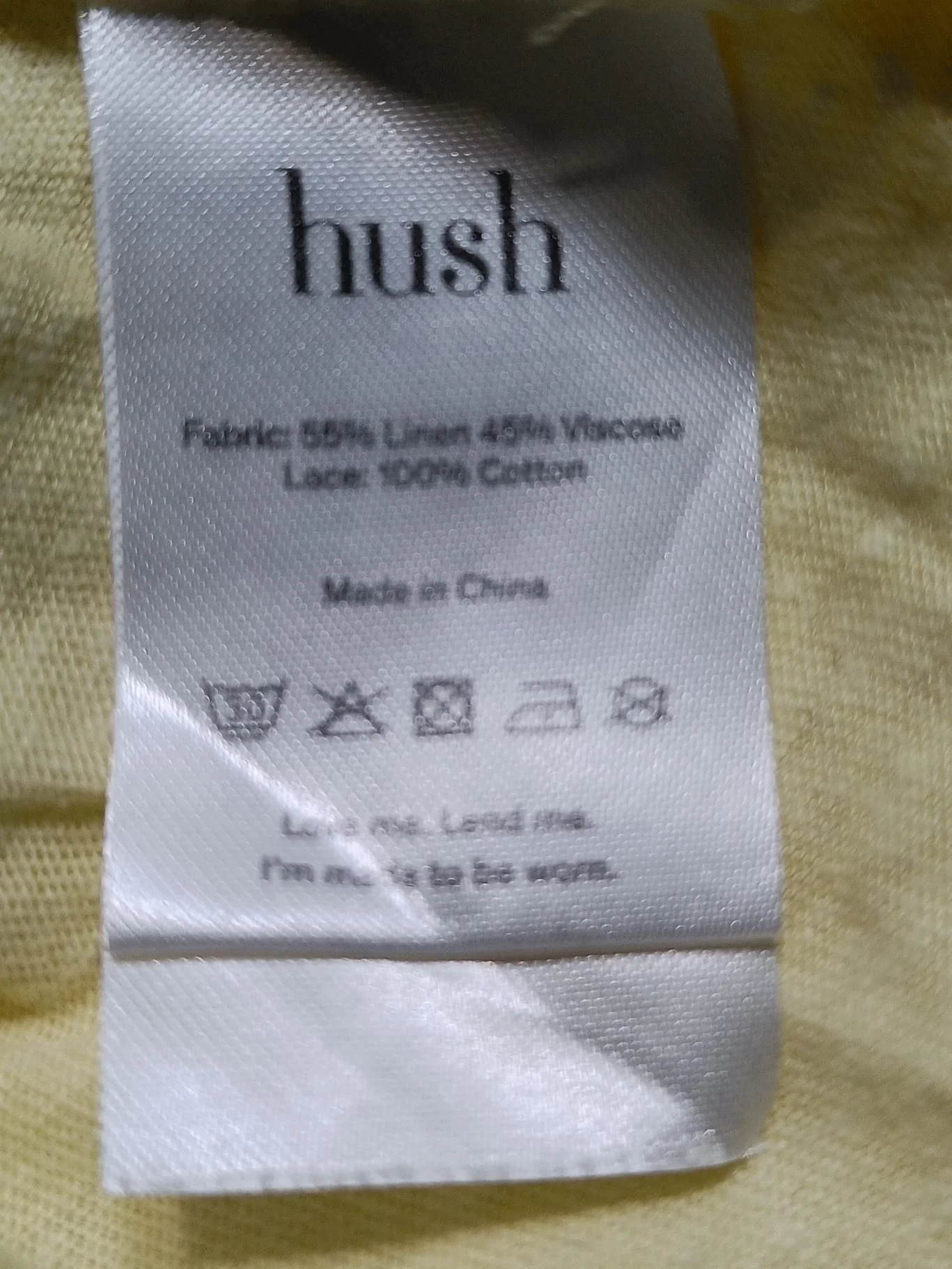Hush Women's T-Shirt XS Yellow Linen with Viscose, Cotton Basic - Image 6