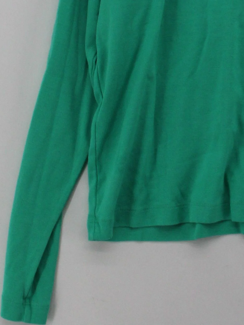 Hush Women's Top L Green 100% Cotton Long Sleeve Round Neck Basic - Image 4