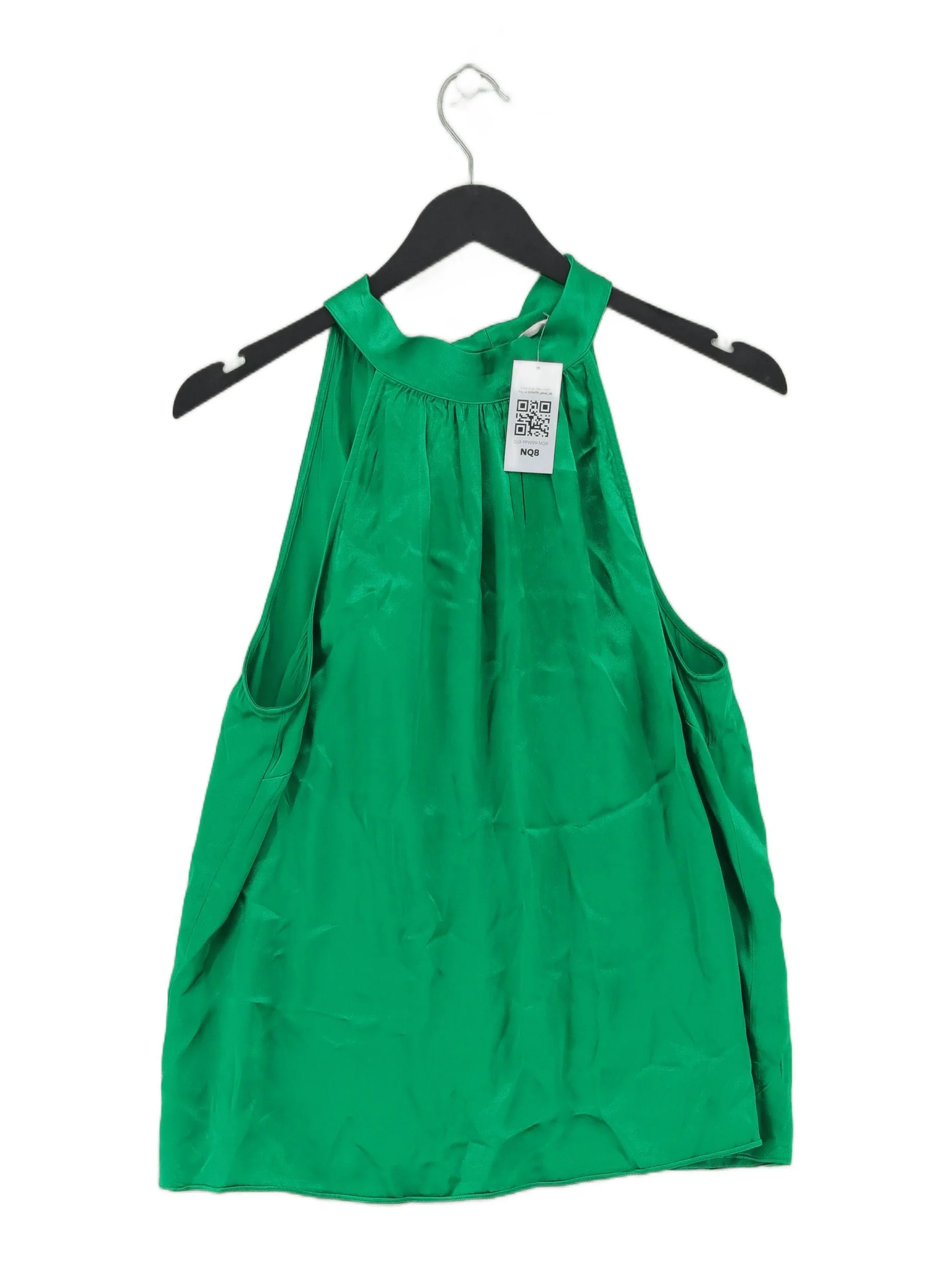 Hush Women's Top M Green 100% Viscose Sleeveless High Neck Basic