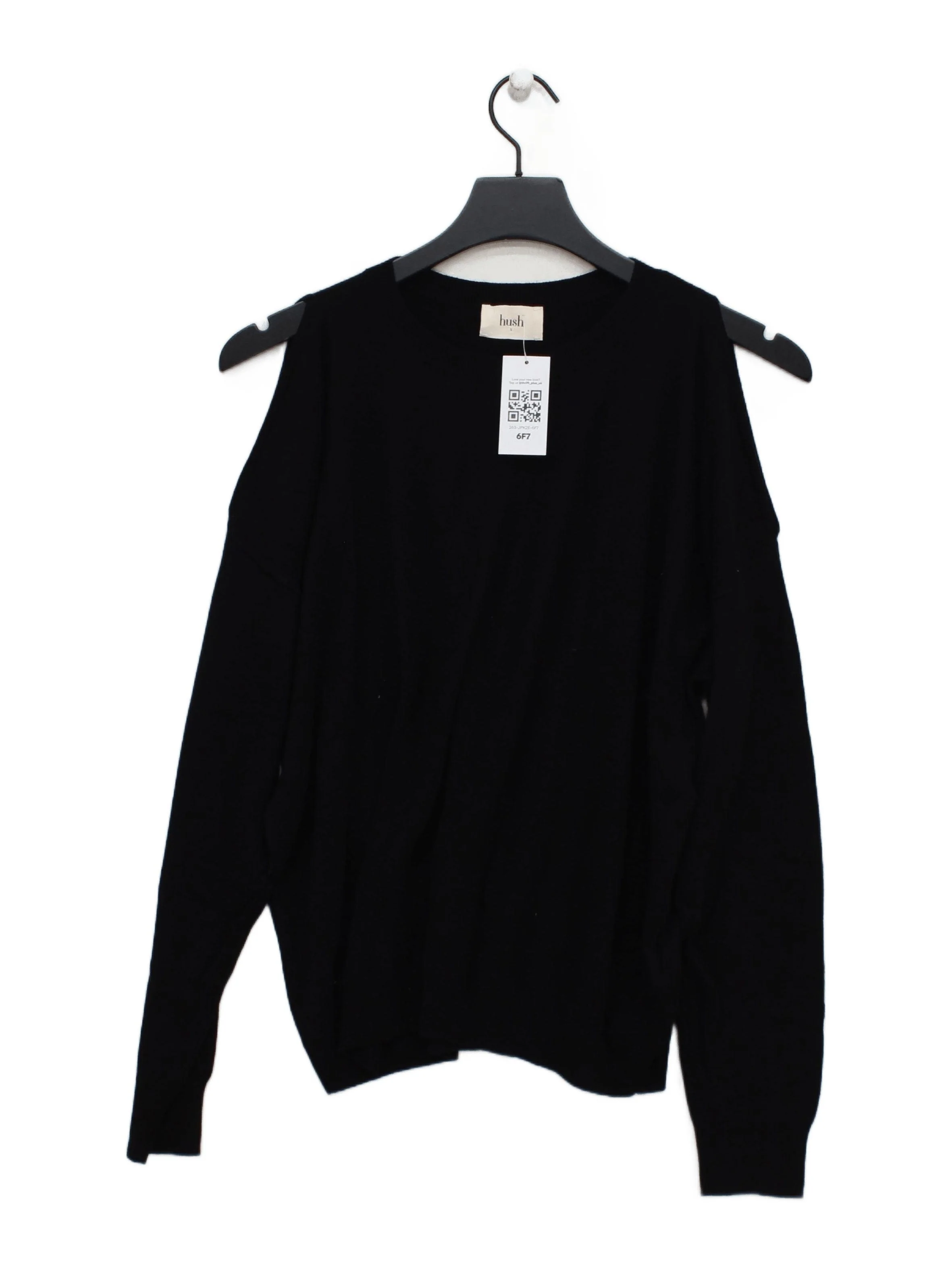 Hush Women's Top S Black 100% Other Long Sleeve Round Neck Basic