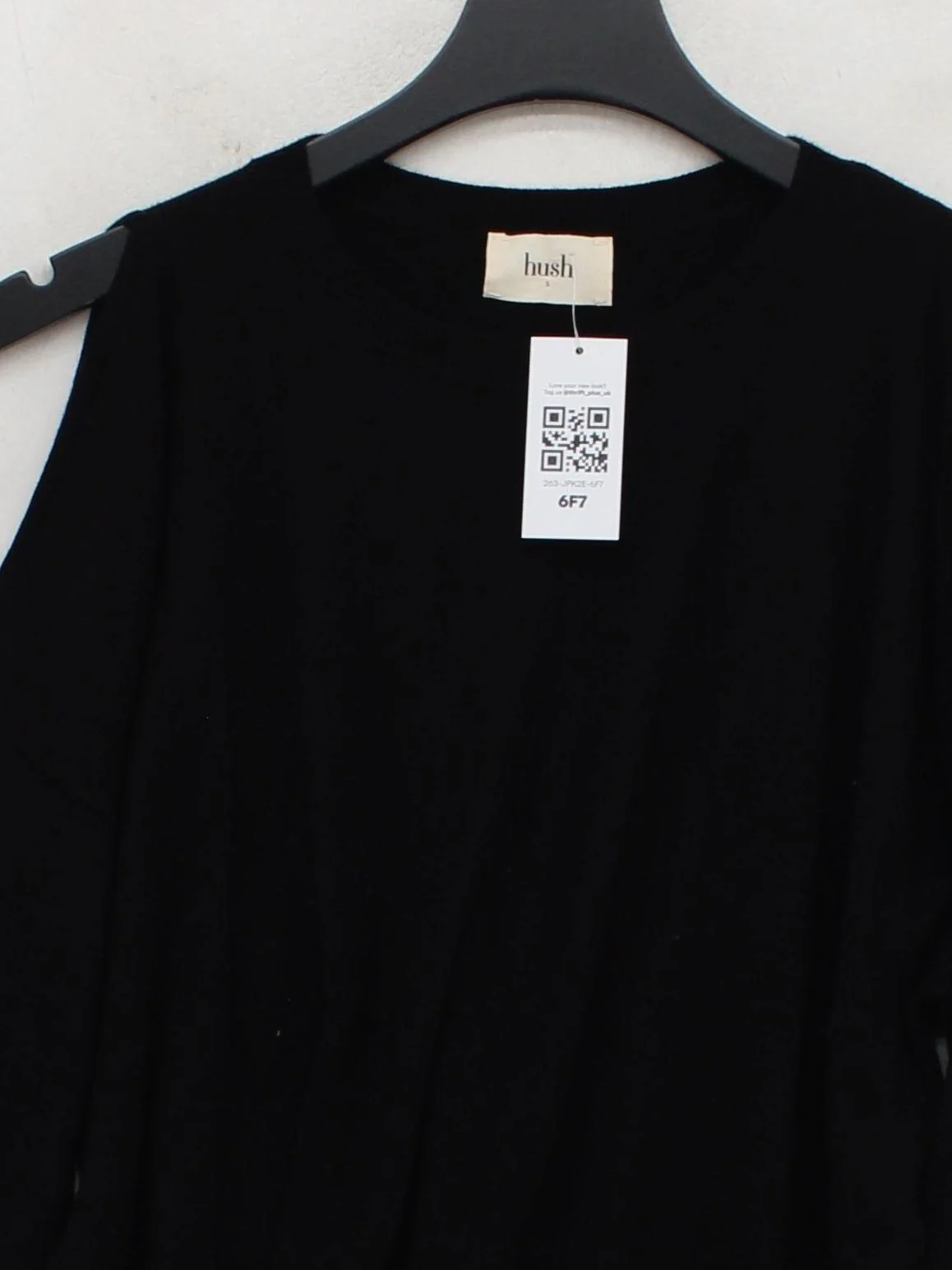 Hush Women's Top S Black 100% Other Long Sleeve Round Neck Basic - Image 3