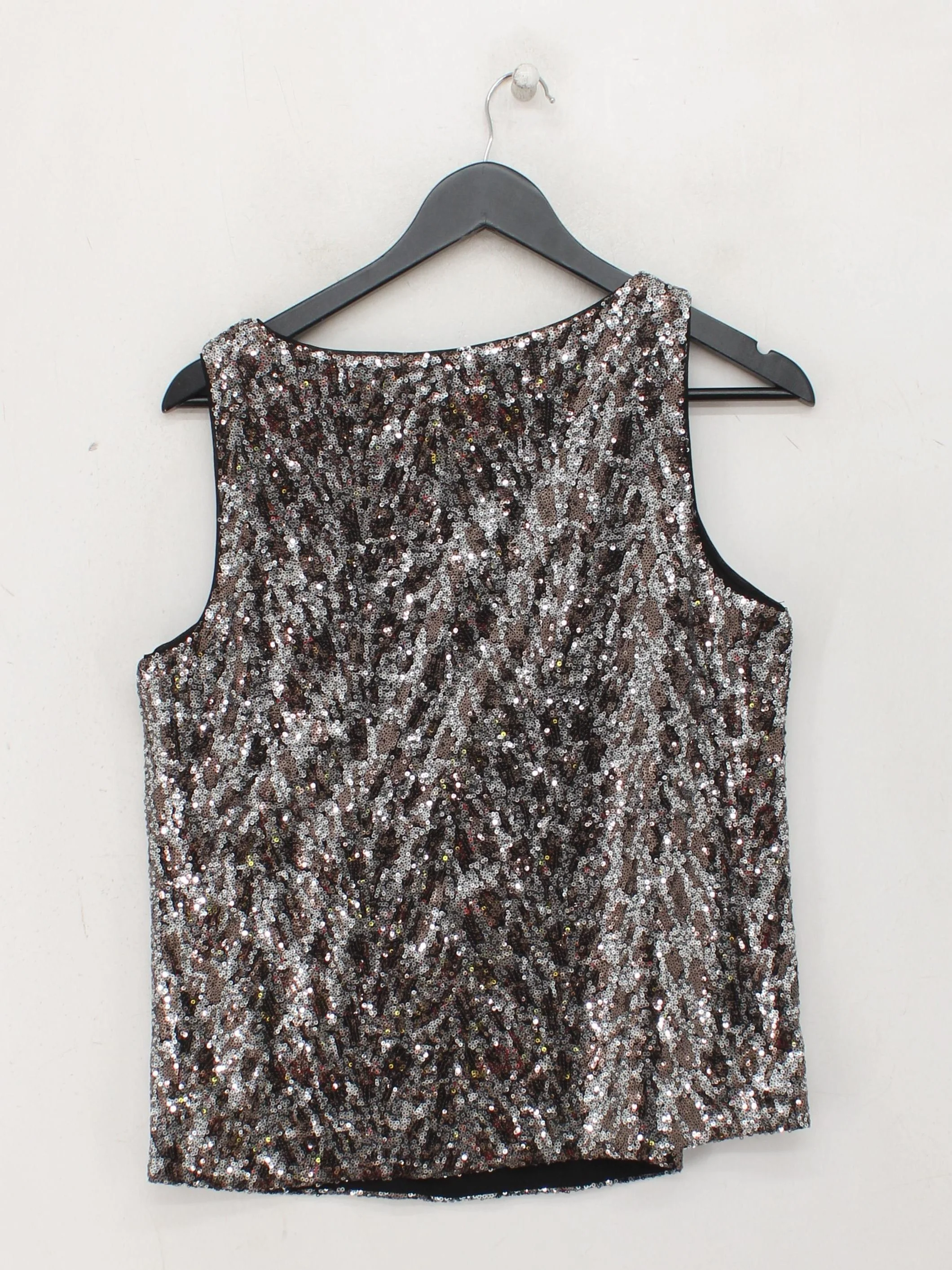 Hush Women's Top UK 10 Multi Polyester with Viscose Sleeveless V-Neck Basic - Image 2