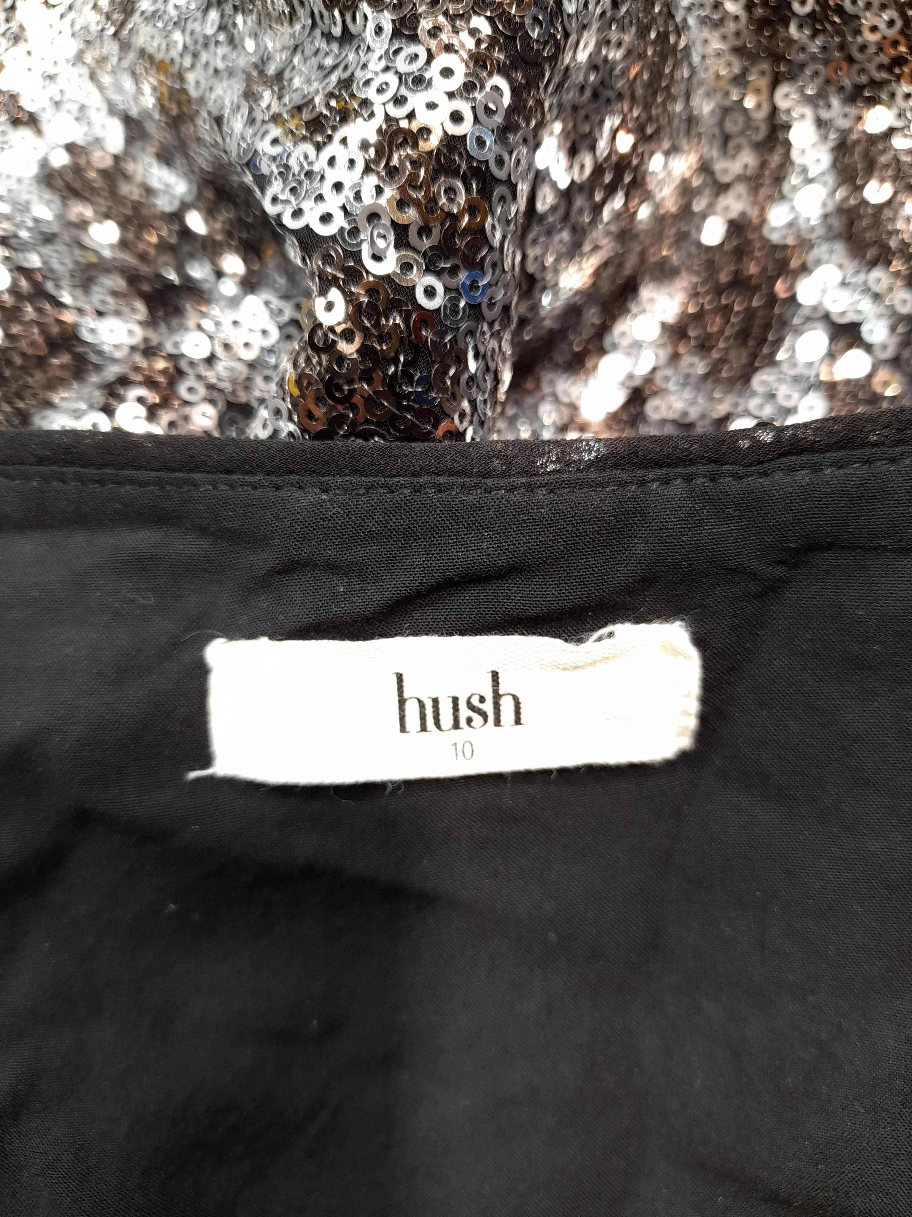 Hush Women's Top UK 10 Multi Polyester with Viscose Sleeveless V-Neck Basic - Image 5