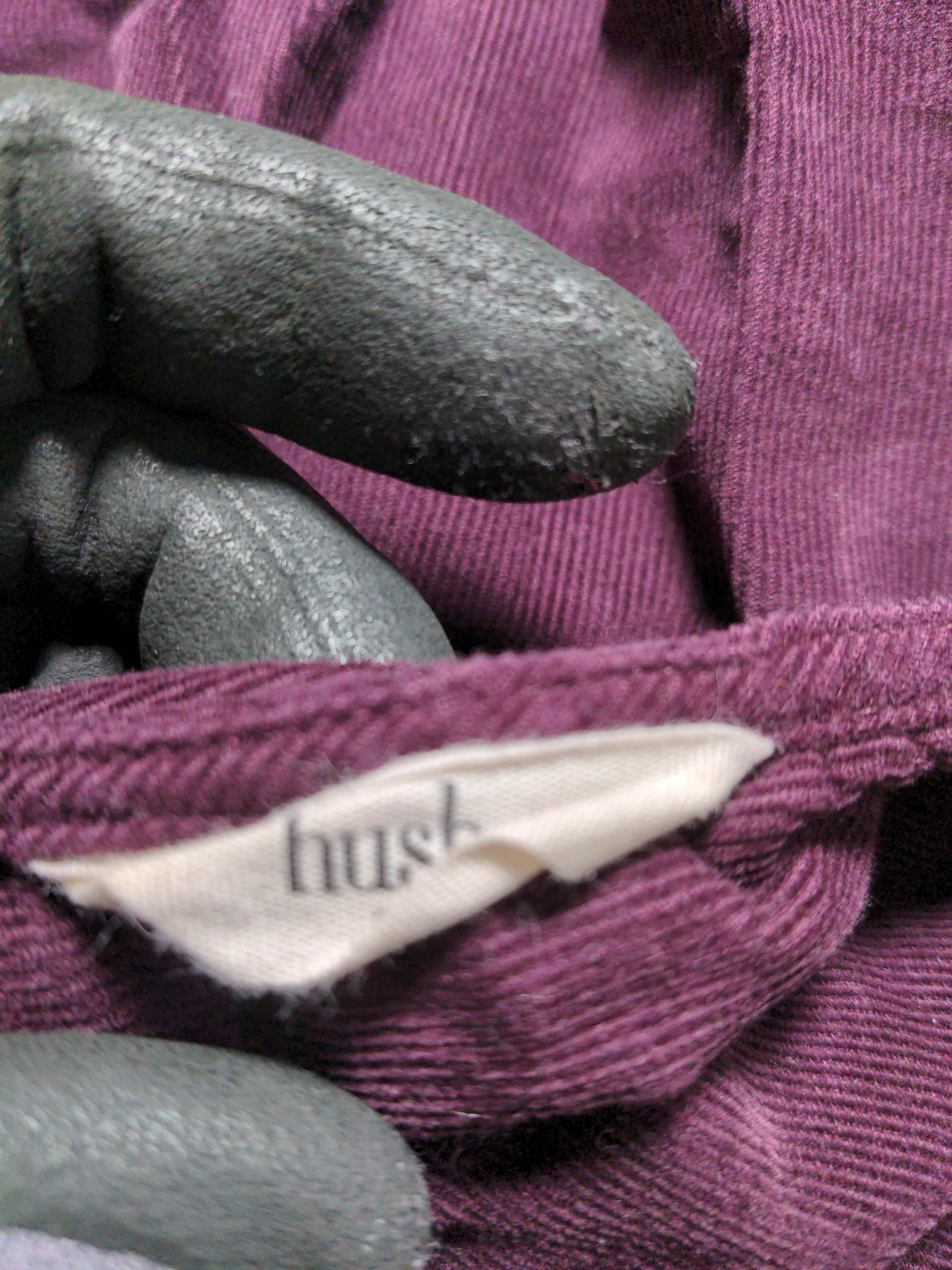 Hush Women's Top UK 10 Purple 100% Cotton 3/4 Sleeve V-Neck Tunic - Image 5
