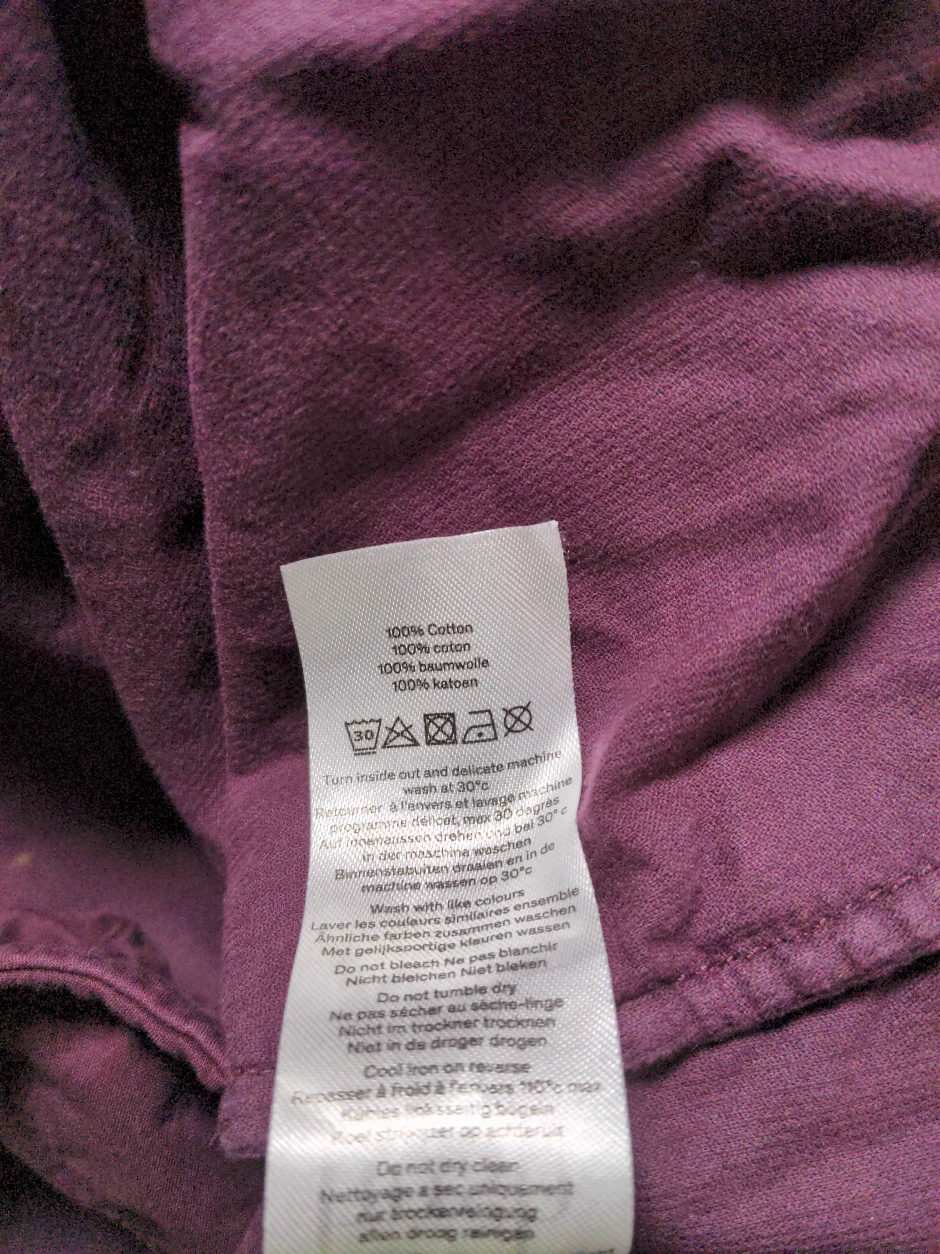 Hush Women's Top UK 10 Purple 100% Cotton 3/4 Sleeve V-Neck Tunic - Image 6