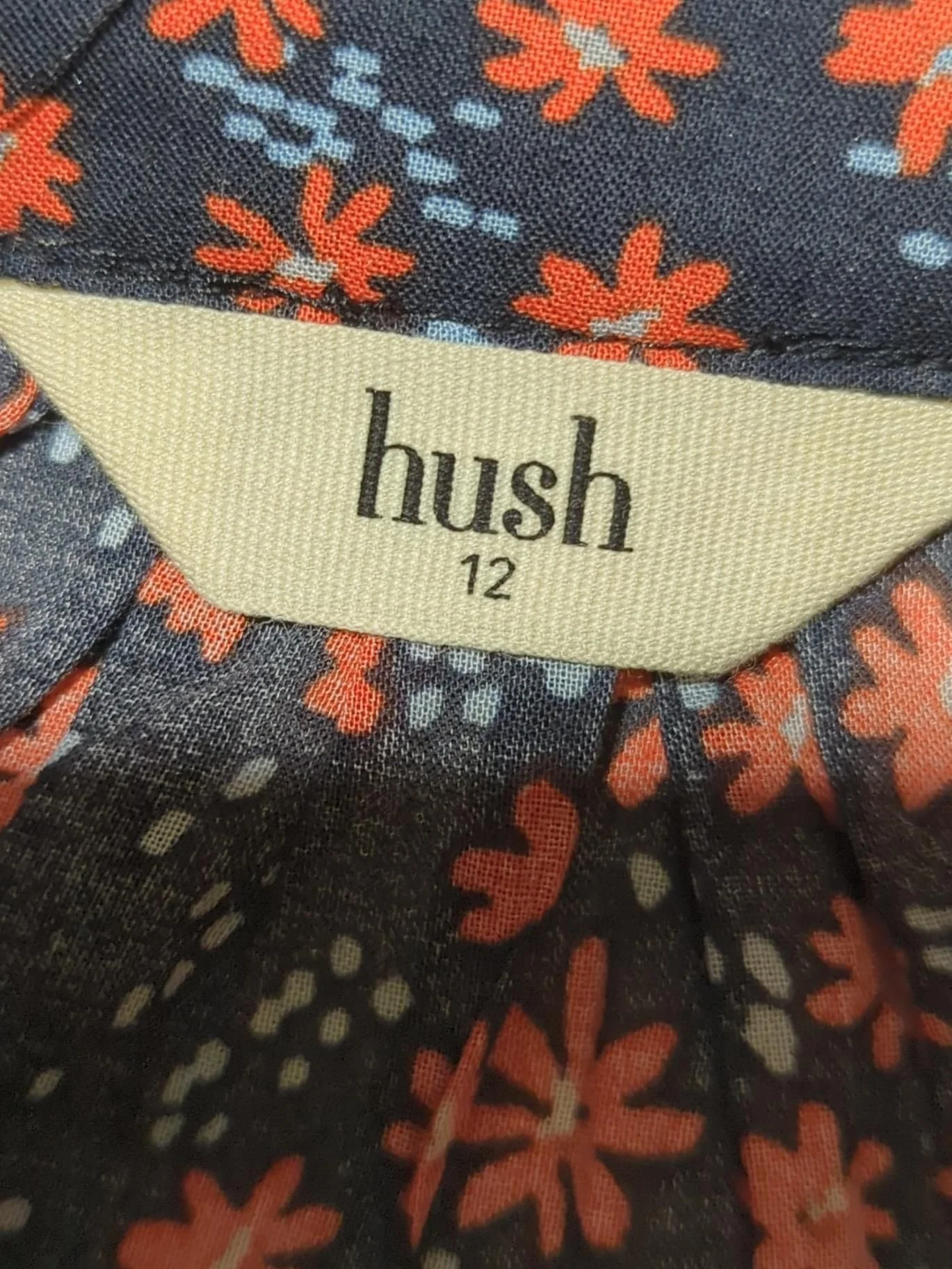Hush Women's Top UK 12 Multi Floral 100% Cotton Sleeveless High Neck Basic - Image 5