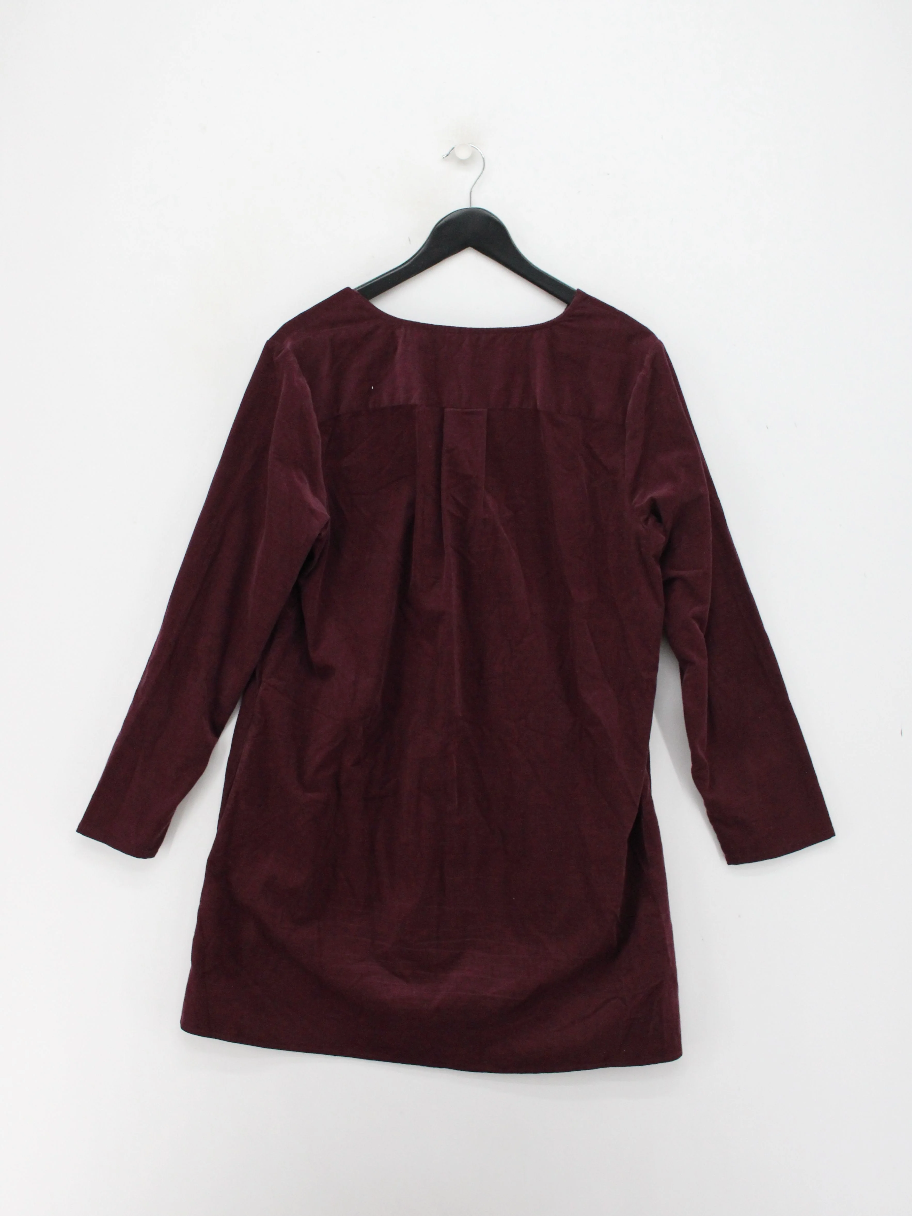 Hush Women's Top UK 12 Red 100% Cotton 3/4 Sleeve V-Neck Tunic - Image 2