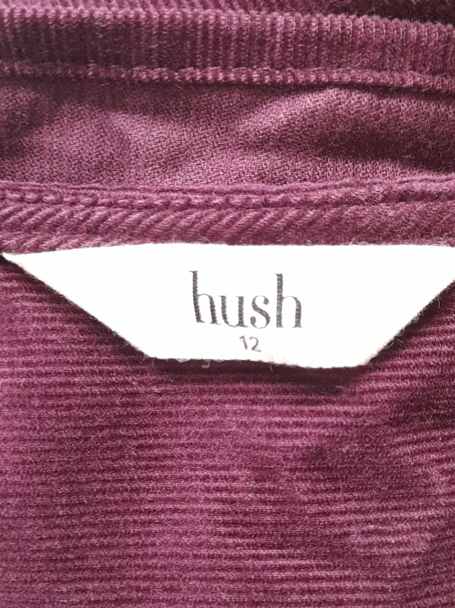 Hush Women's Top UK 12 Red 100% Cotton 3/4 Sleeve V-Neck Tunic - Image 5
