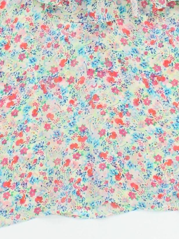 Hush Women's Top UK 16 Multi Floral 100% Polyester Short Sleeve V-Neck Basic - Image 4