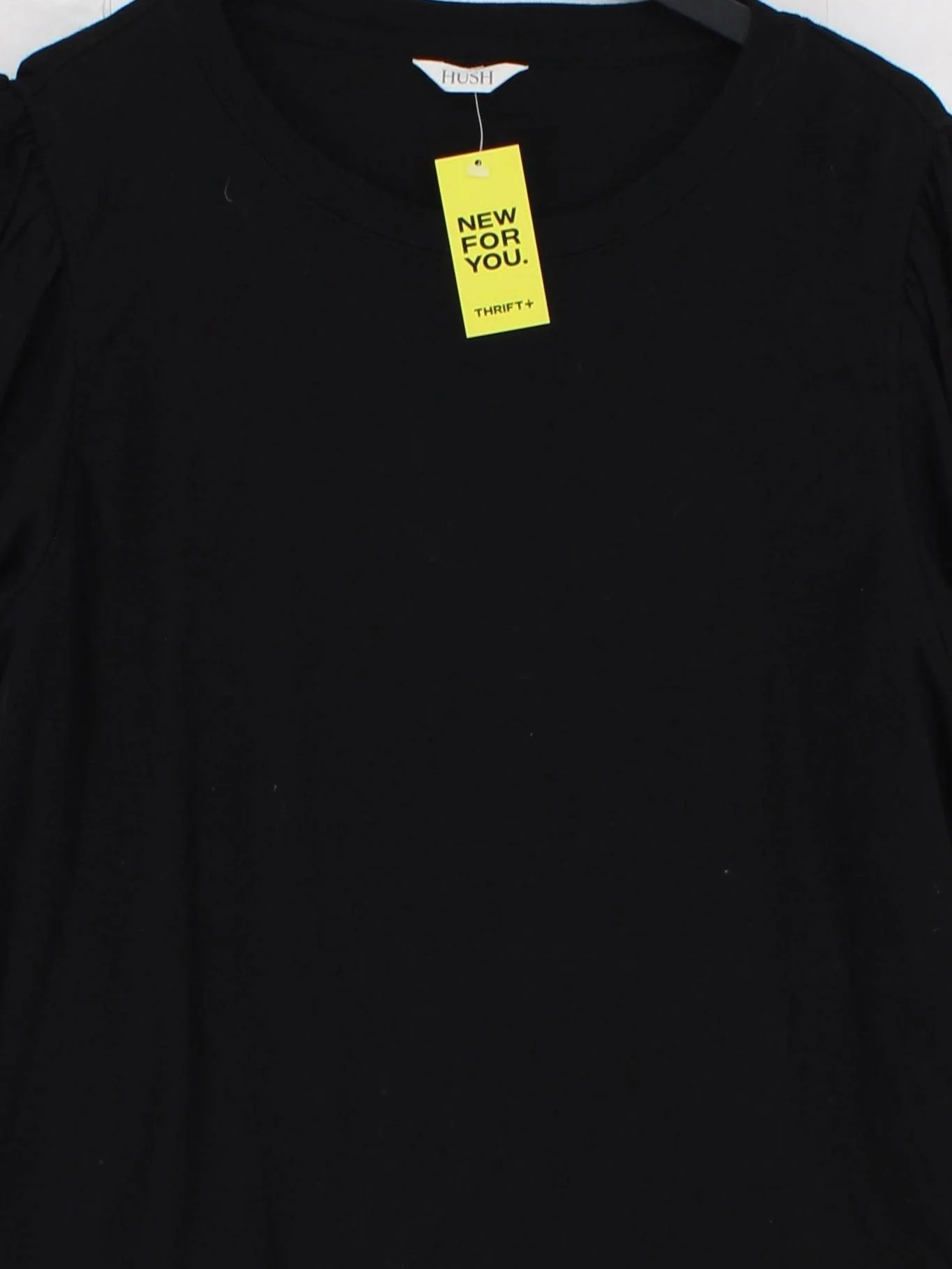 Hush Women's Top XL Black 100% Cotton Long Sleeve Round Neck Basic - Image 3