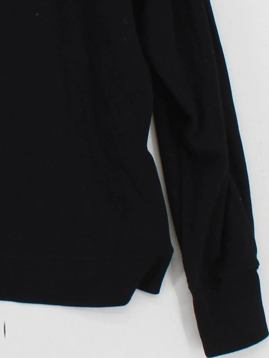 Hush Women's Top XL Black 100% Cotton Long Sleeve Round Neck Basic - Image 4