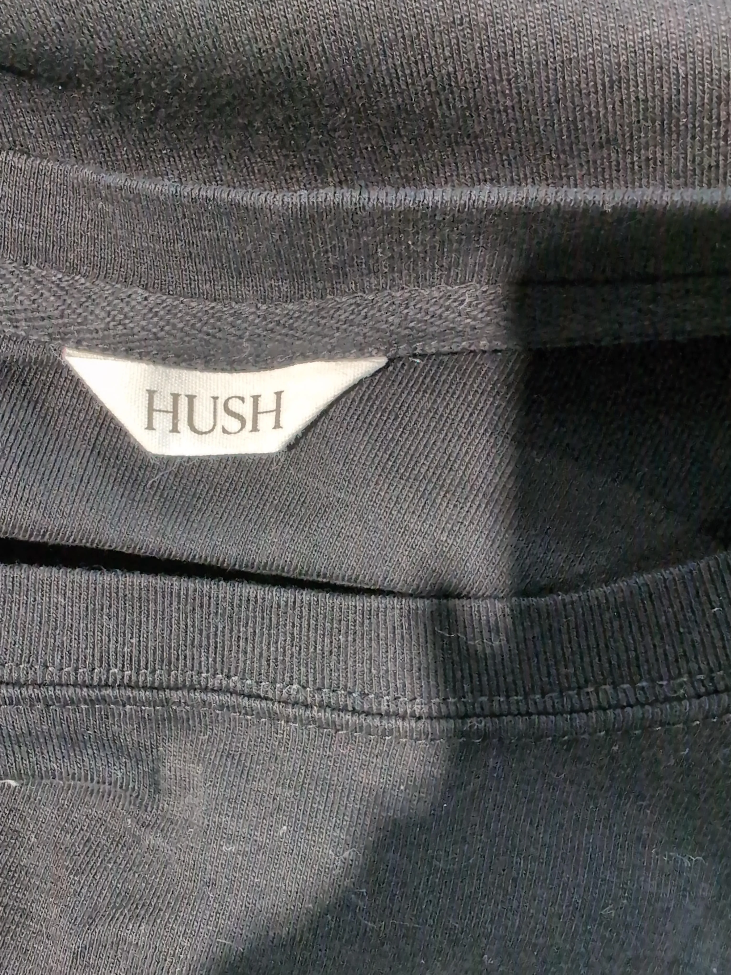 Hush Women's Top XL Black 100% Cotton Long Sleeve Round Neck Basic - Image 5