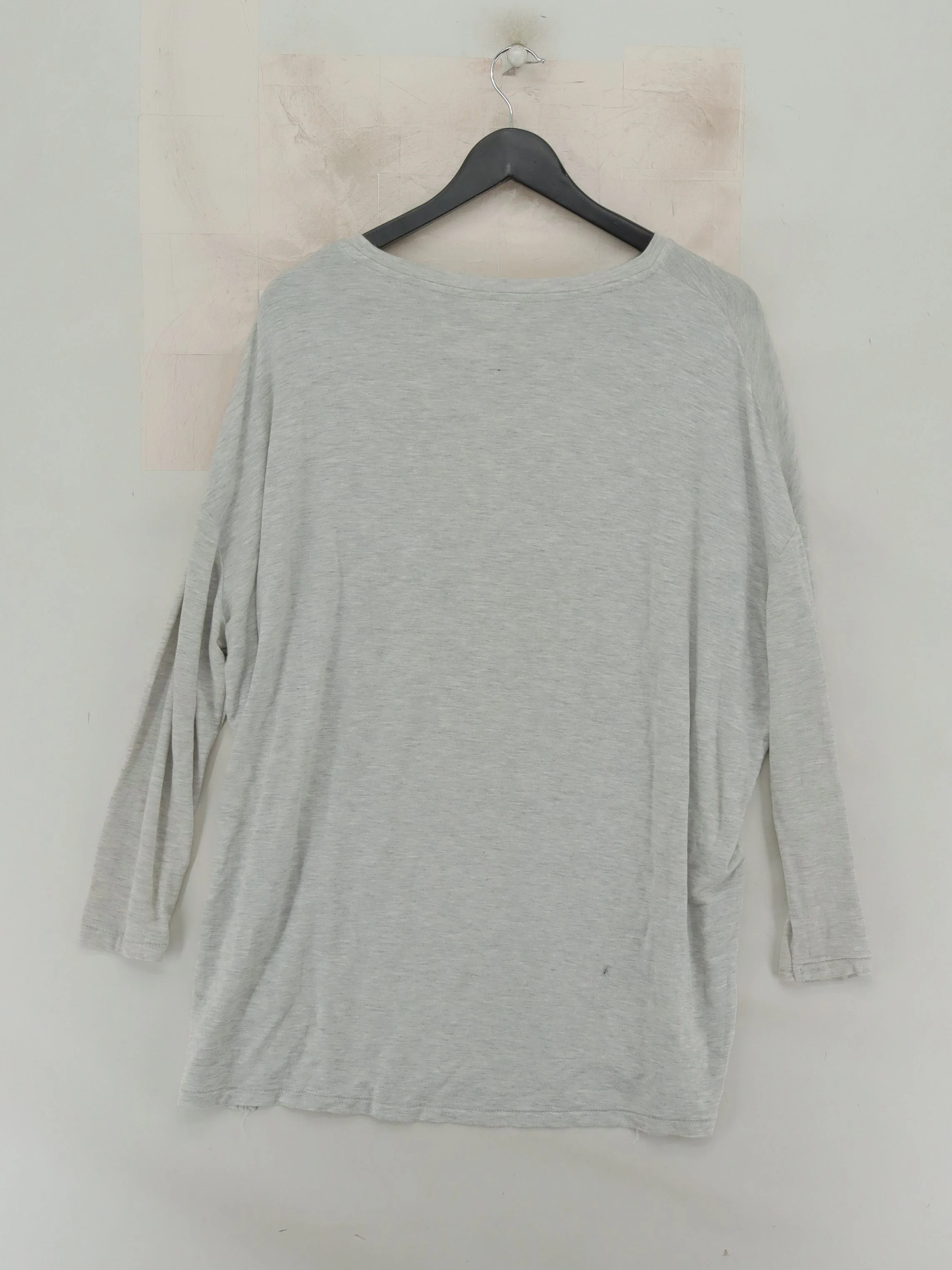 Hush Women's Top XS Grey Viscose with Elastane Long Sleeve Round Neck Basic - Image 2