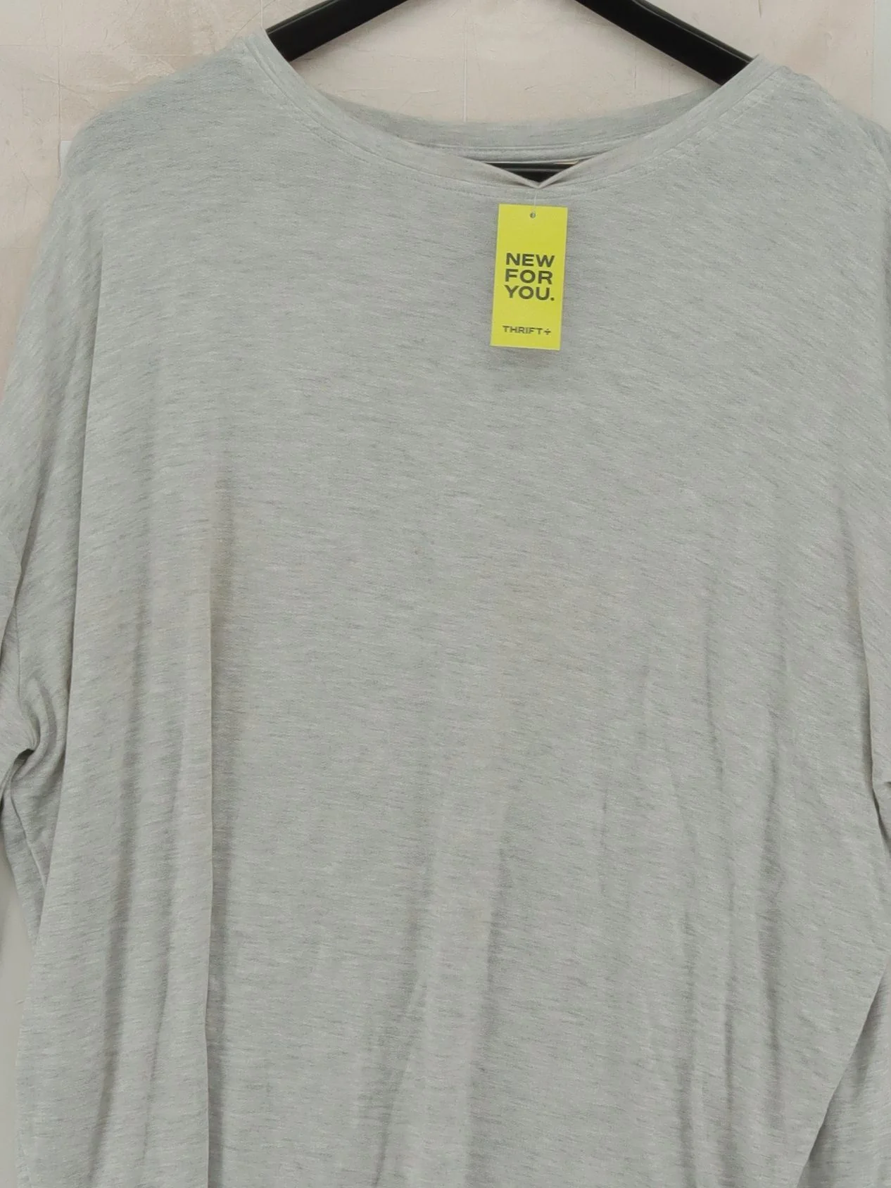 Hush Women's Top XS Grey Viscose with Elastane Long Sleeve Round Neck Basic - Image 3