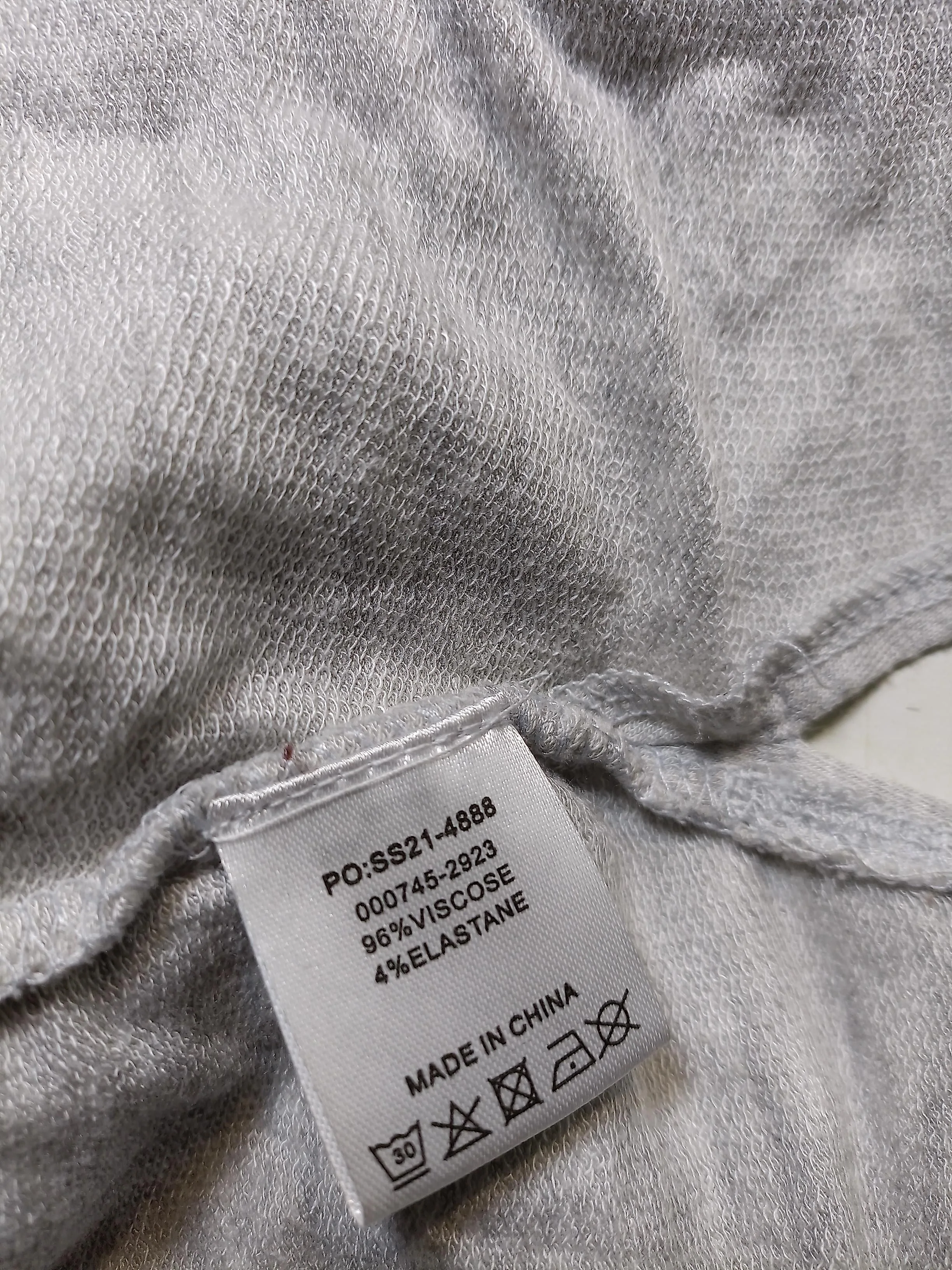 Hush Women's Top XS Grey Viscose with Elastane Long Sleeve Round Neck Basic - Image 6