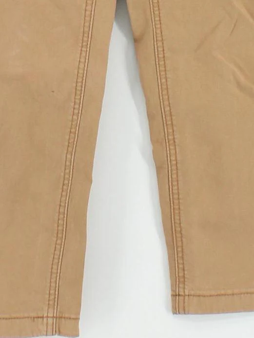 Hush Women's Trousers S Tan Cotton with Elastane Wide-Leg Cropped - Image 4