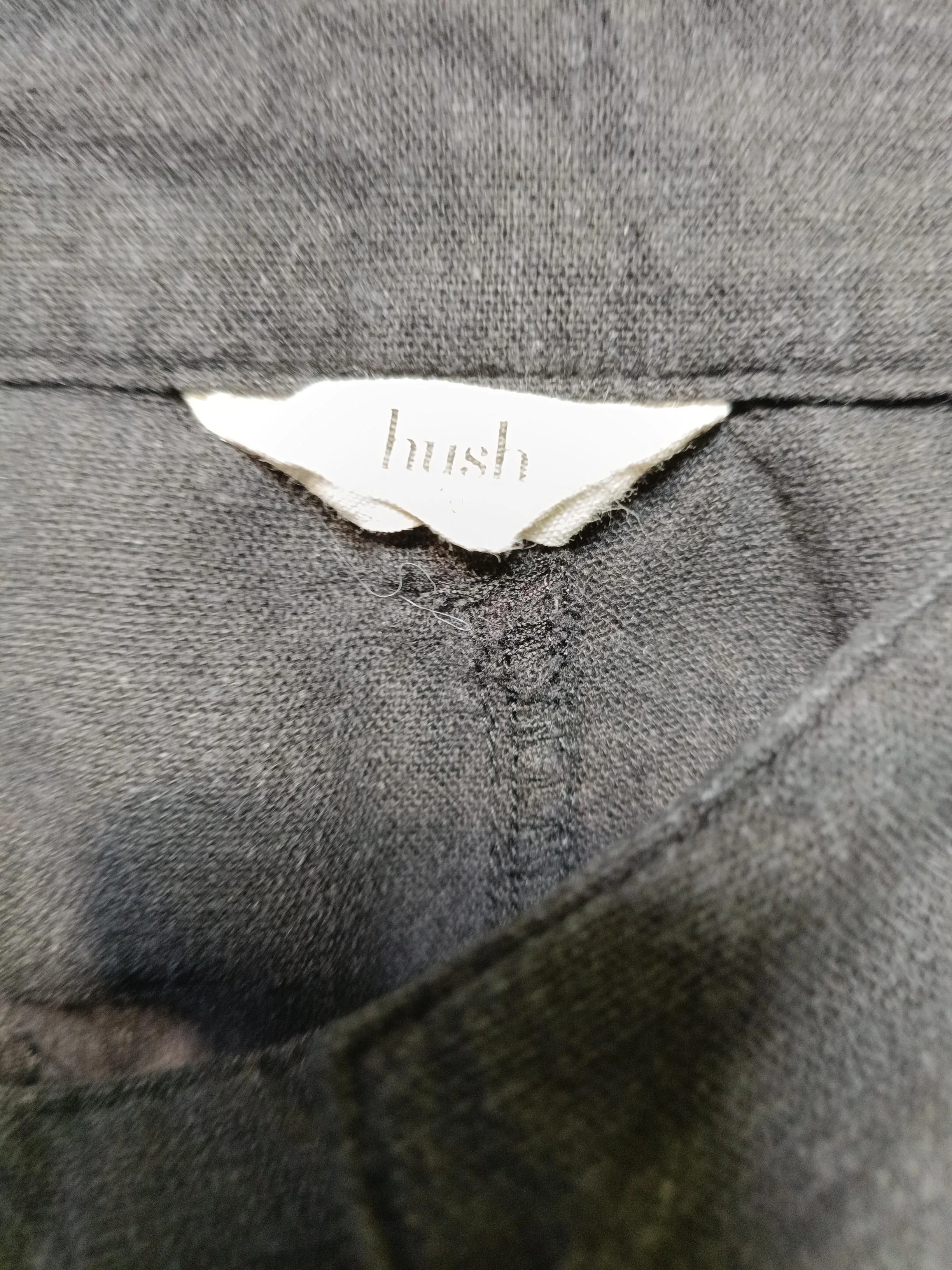 Hush Women's Trousers UK 10 Black Linen with Viscose Wide-Leg Cropped - Image 5