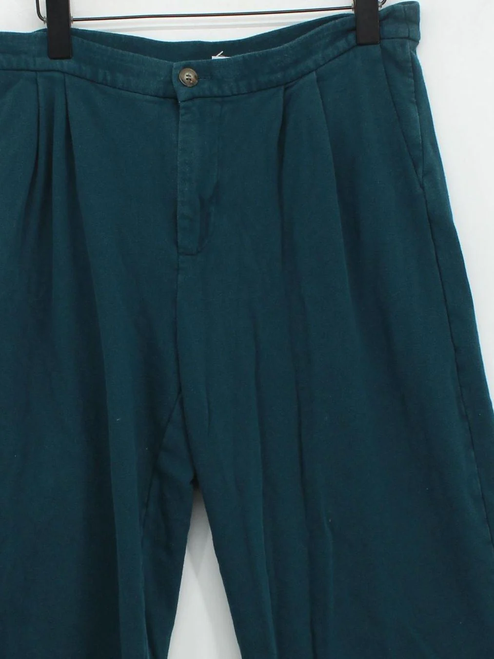 Hush Women's Trousers UK 10 Green 100% Cotton Wide-Leg Cropped - Image 3