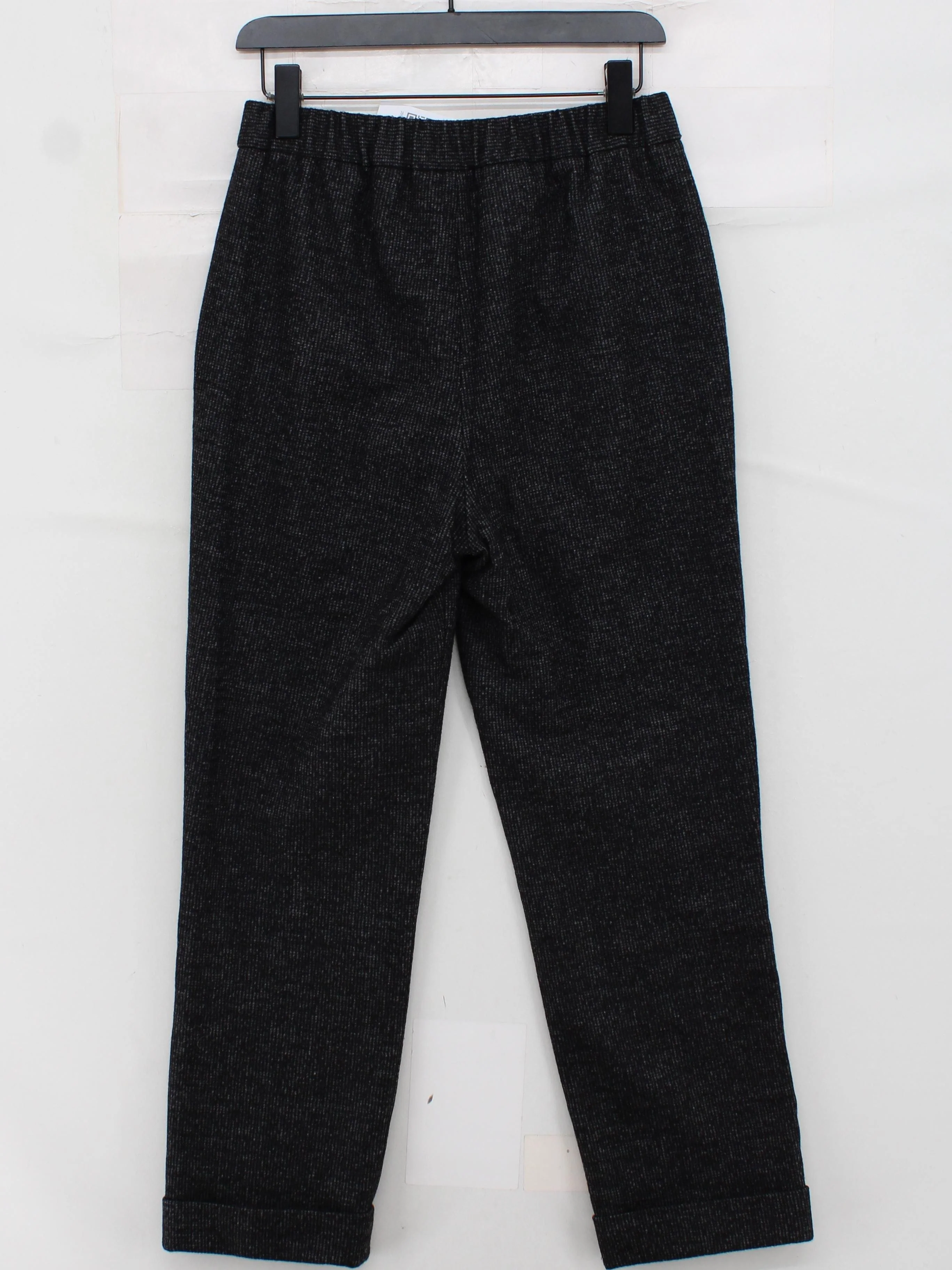 Hush Women's Trousers UK 10 Grey Polyester with Wool, Cotton Tapered Cropped - Image 2