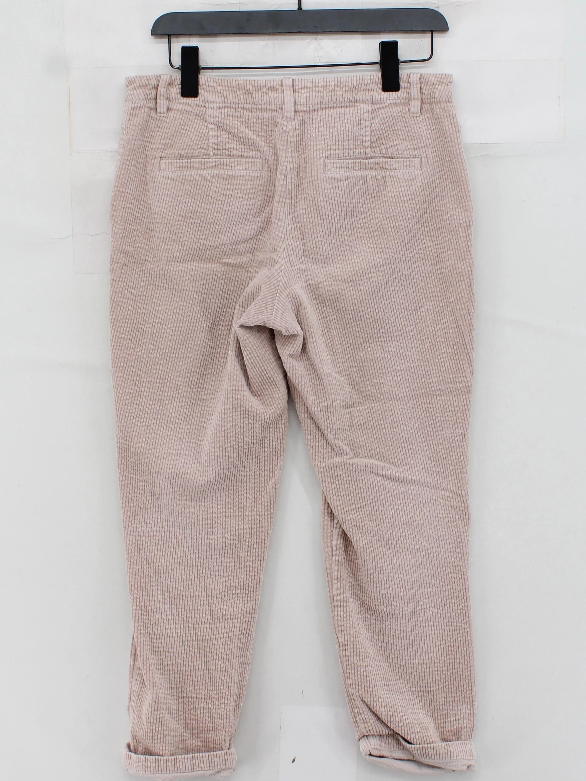 Hush Women's Trousers UK 10 Pink Cotton with Elastane Tapered Cropped - Image 2