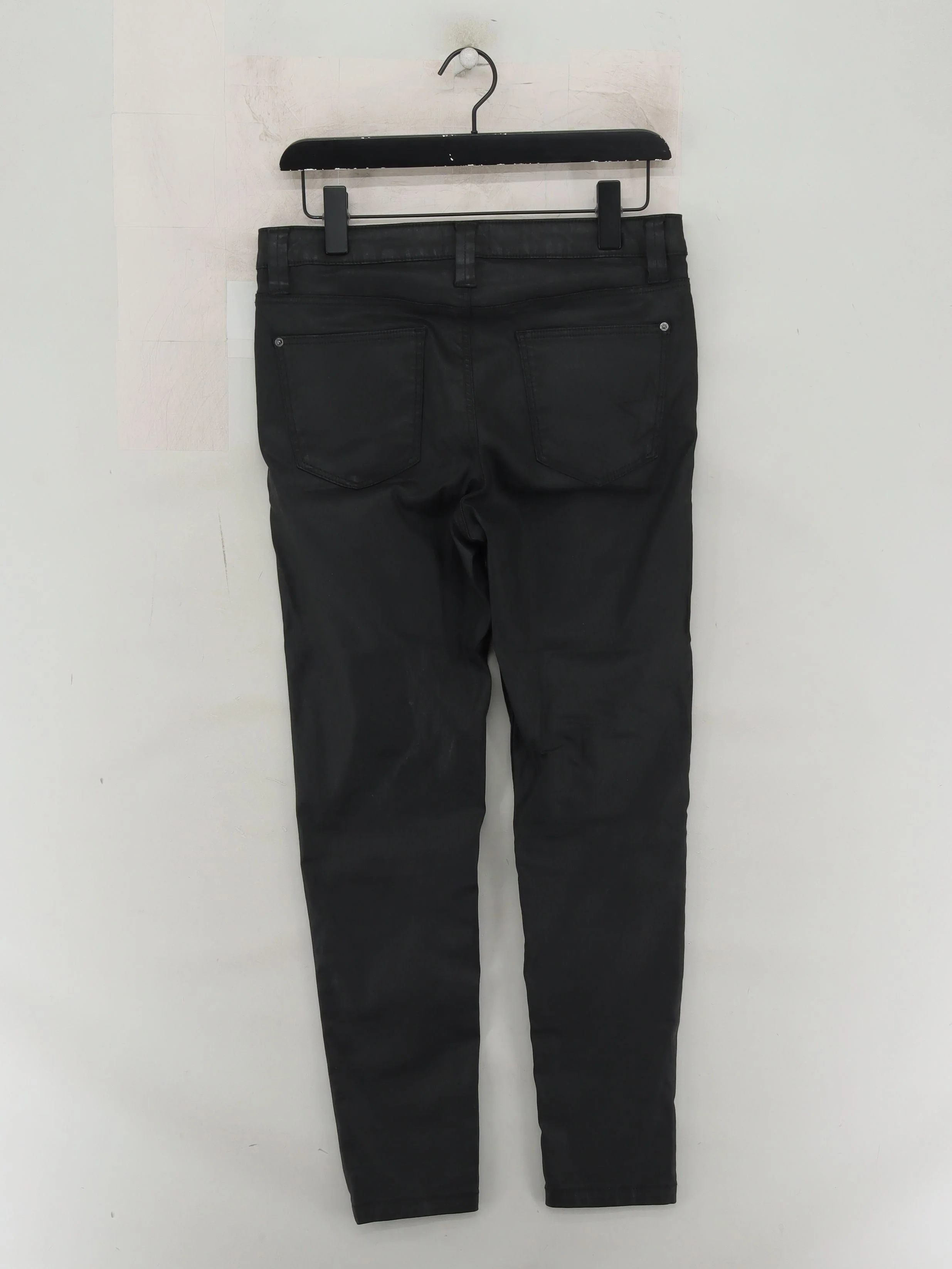 Hush Women's Trousers UK 12 Black Cotton with Elastane Skinny Chino - Image 2